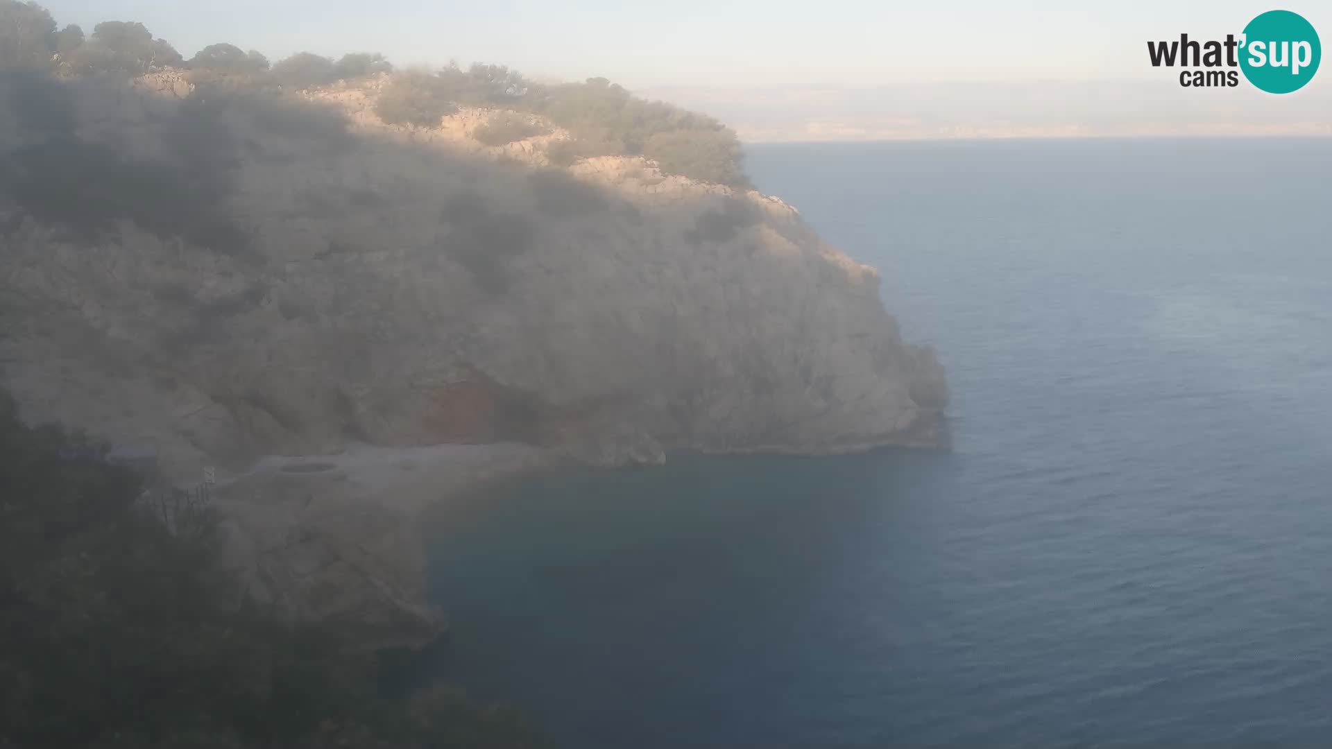 Spletna kamera Brseč plaža – Mošćenička Draga – Hrvaška