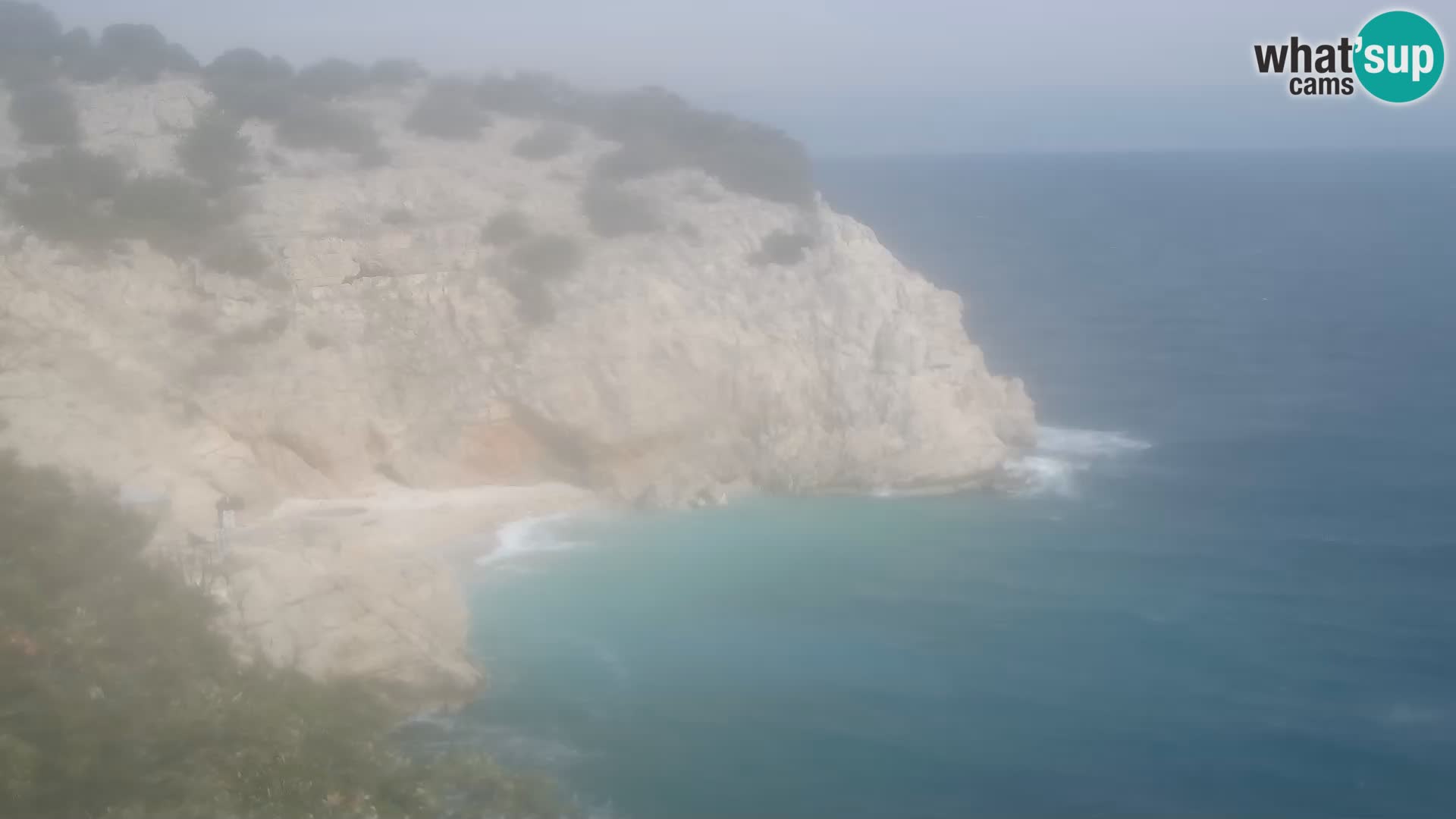 Webcam plage Brseč à Mošćenička Draga, Croatie