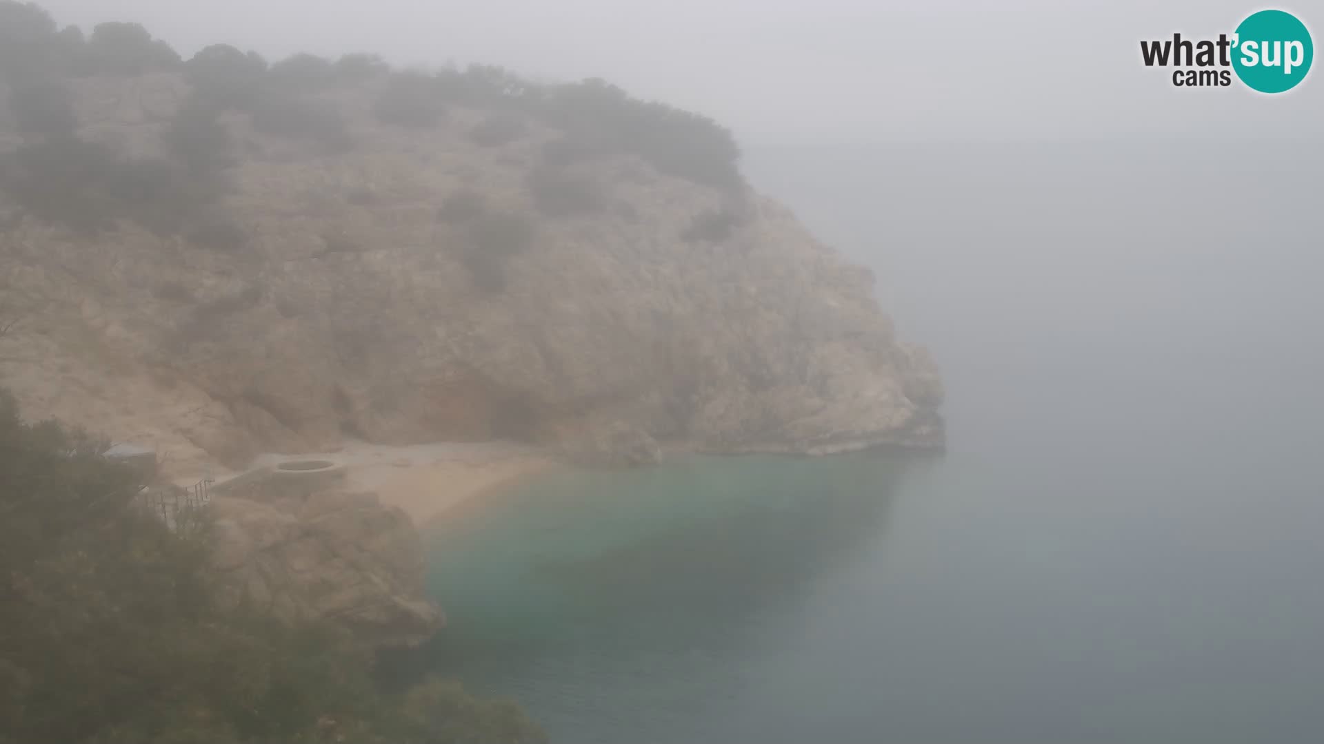 Webcam plage Brseč à Mošćenička Draga, Croatie