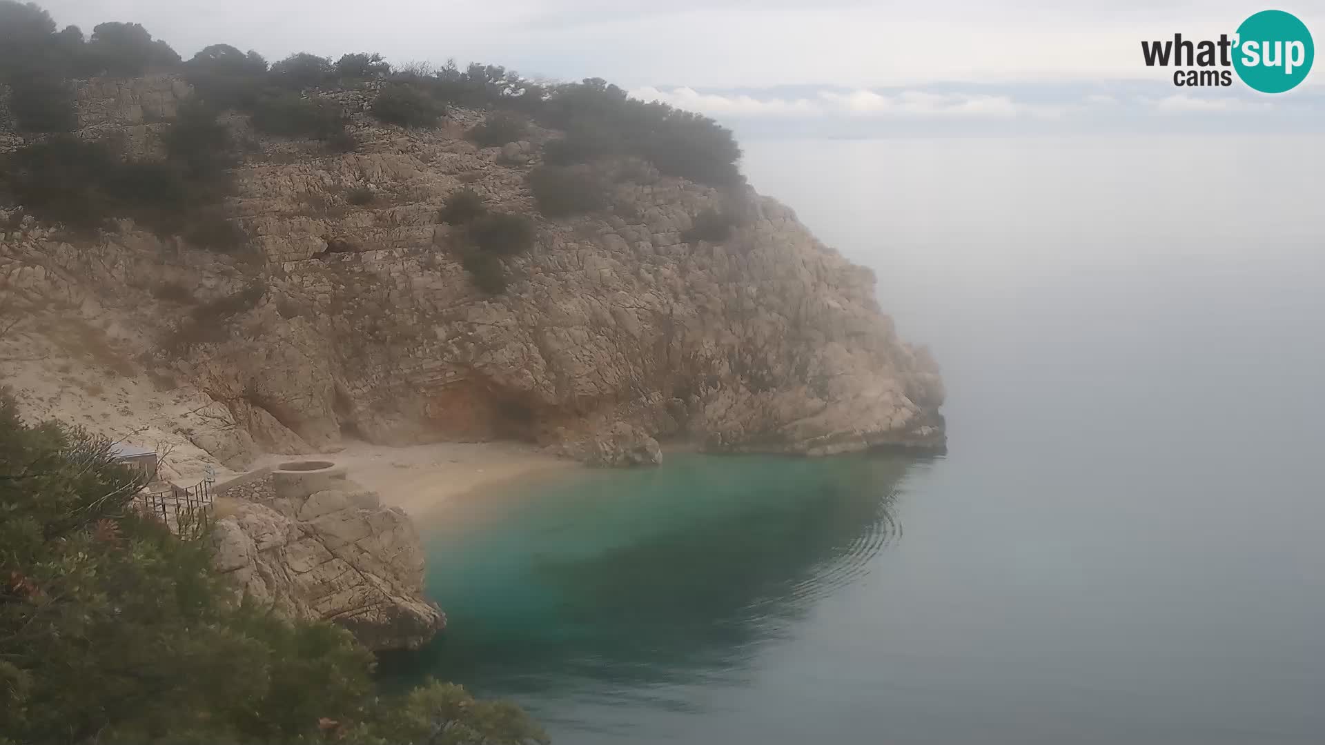 Webcam plage Brseč à Mošćenička Draga, Croatie