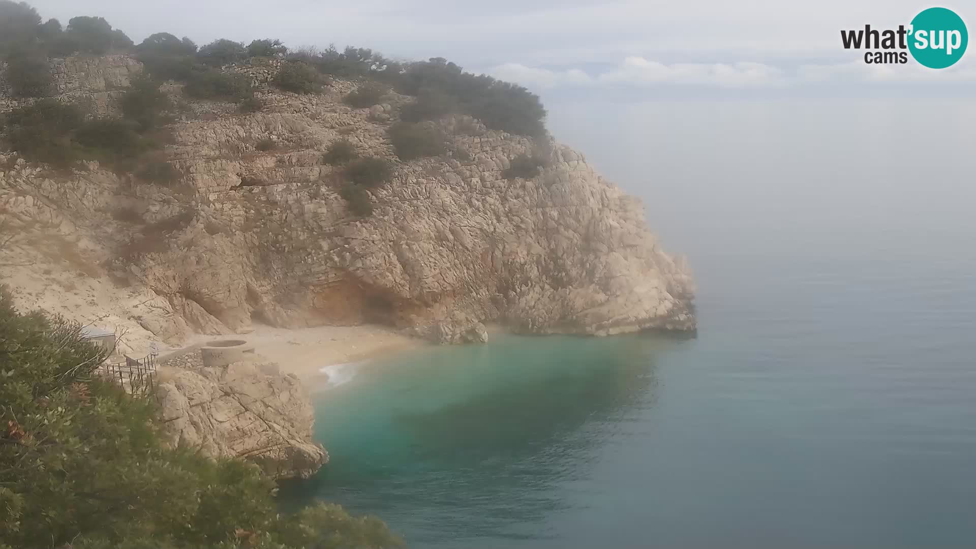 Cámara web de la playa de Brseč en Mošćenička Draga, Croacia