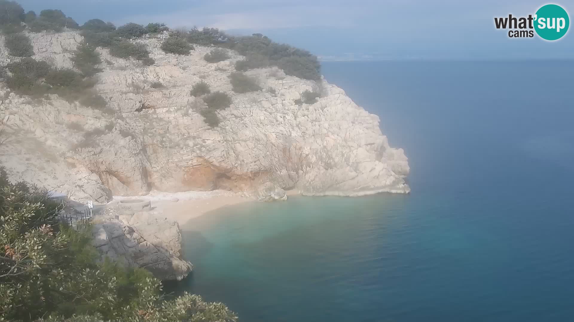 Cámara web de la playa de Brseč en Mošćenička Draga, Croacia