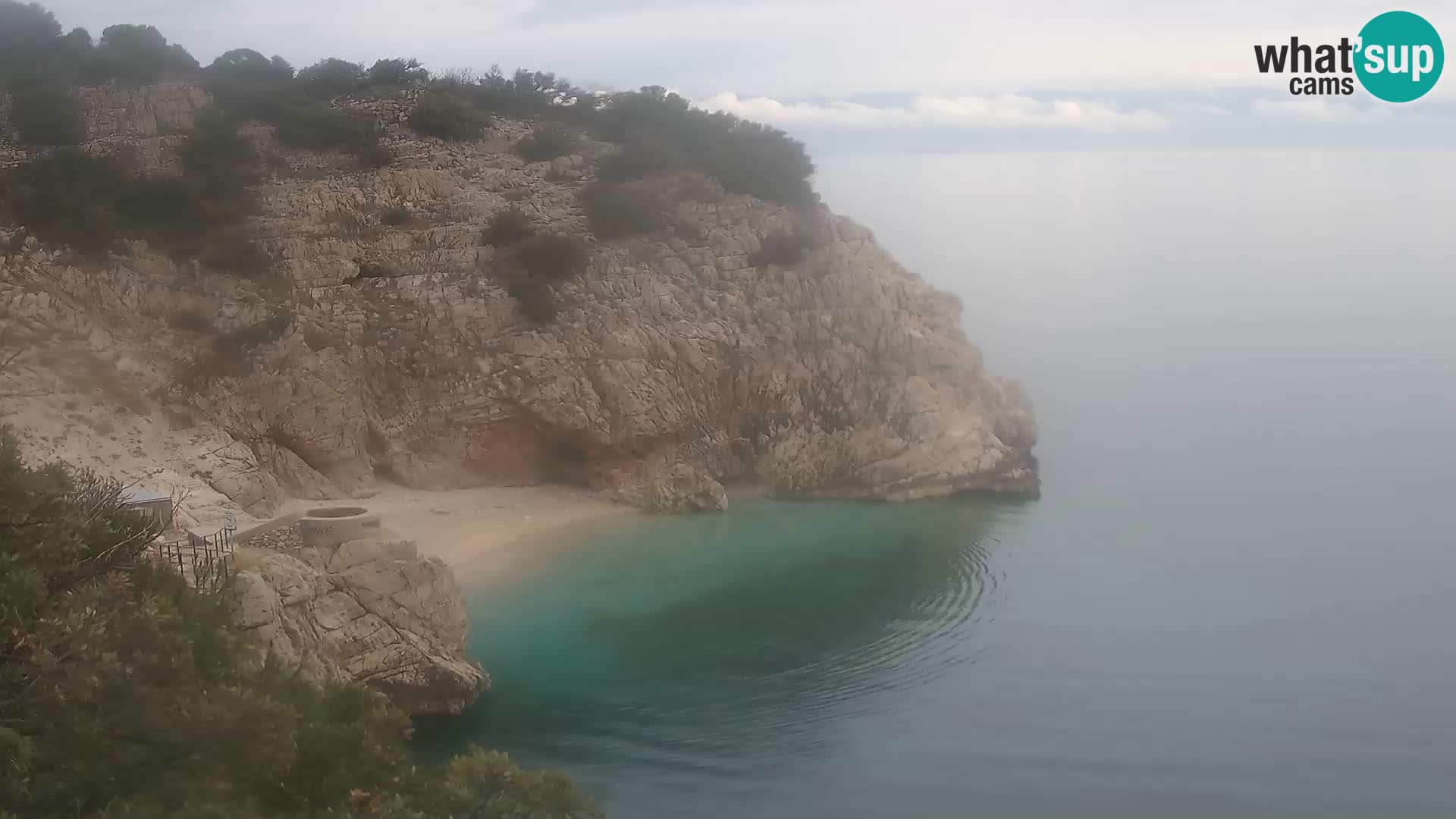 Spletna kamera Brseč plaža – Mošćenička Draga – Hrvaška