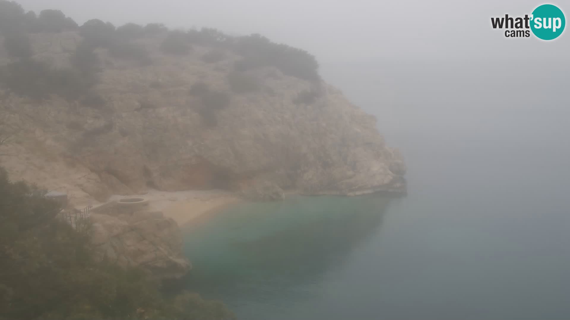 Webcam plage Brseč à Mošćenička Draga, Croatie