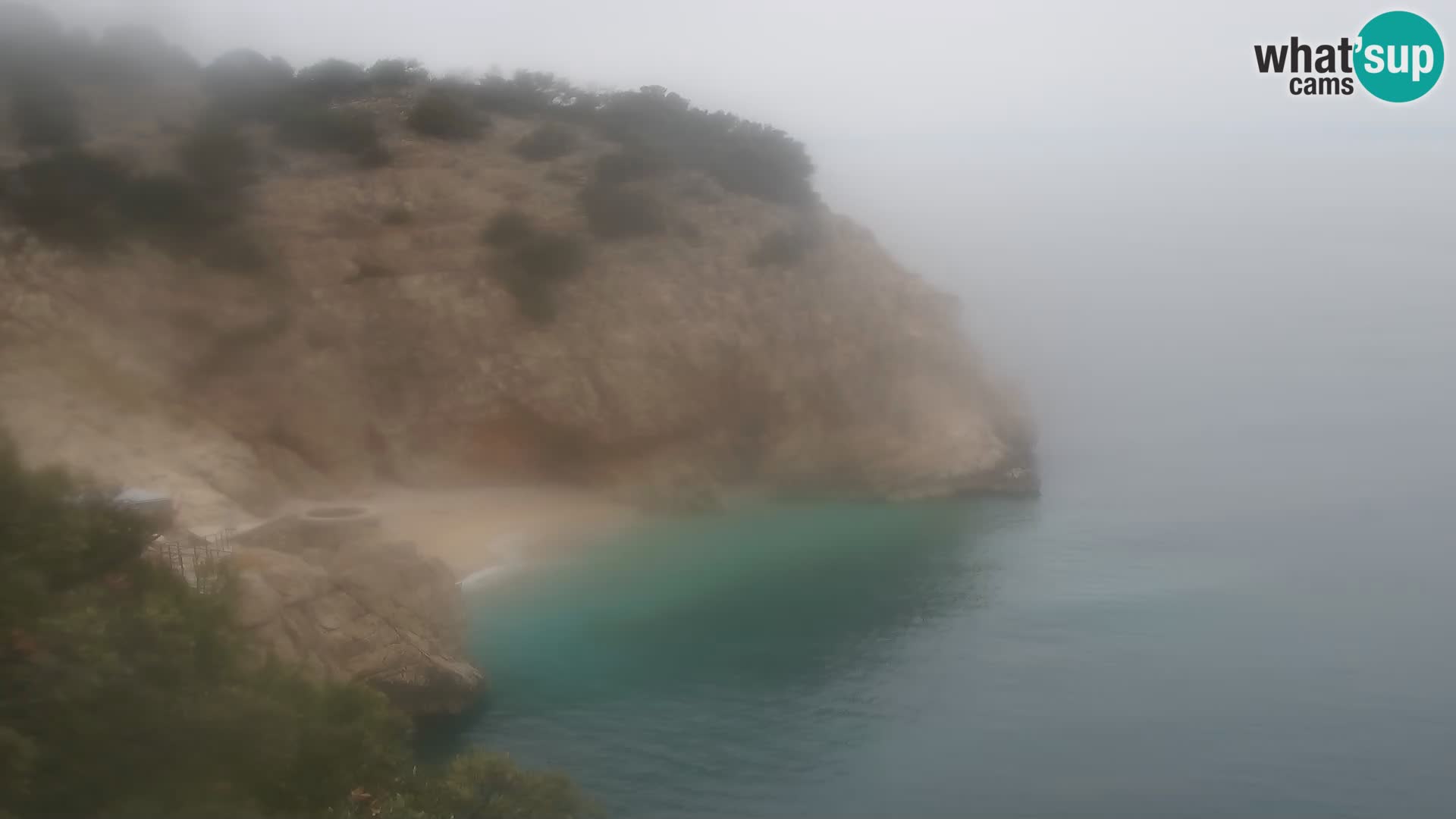 Webcam plage Brseč à Mošćenička Draga, Croatie