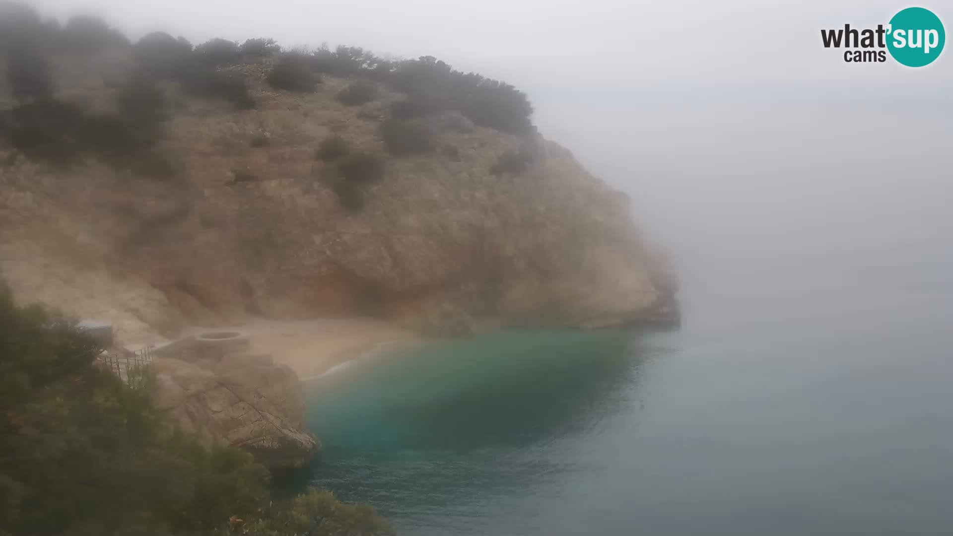 Webcam plage Brseč à Mošćenička Draga, Croatie