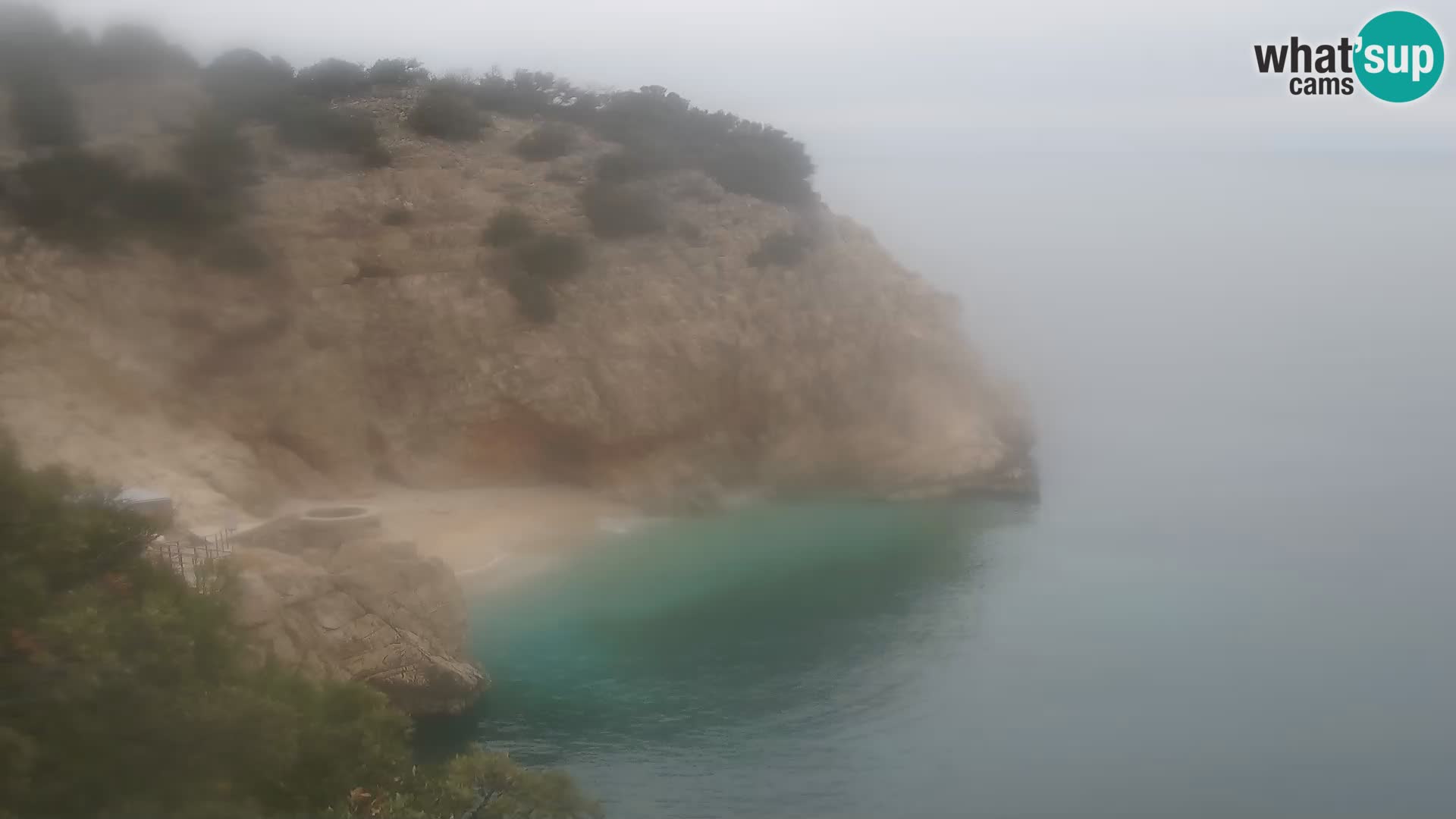 Webcam plage Brseč à Mošćenička Draga, Croatie