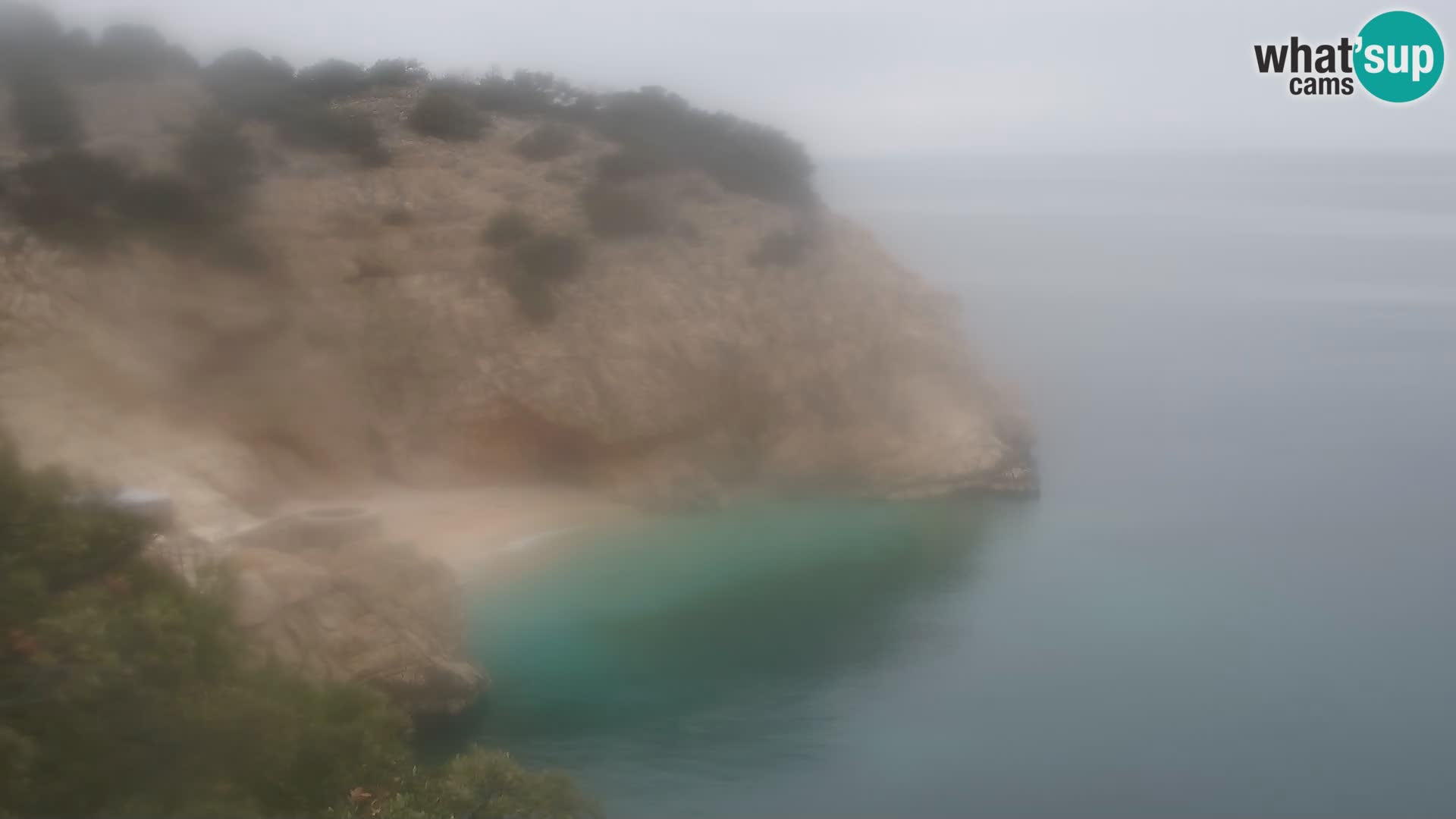 Webcam plage Brseč à Mošćenička Draga, Croatie