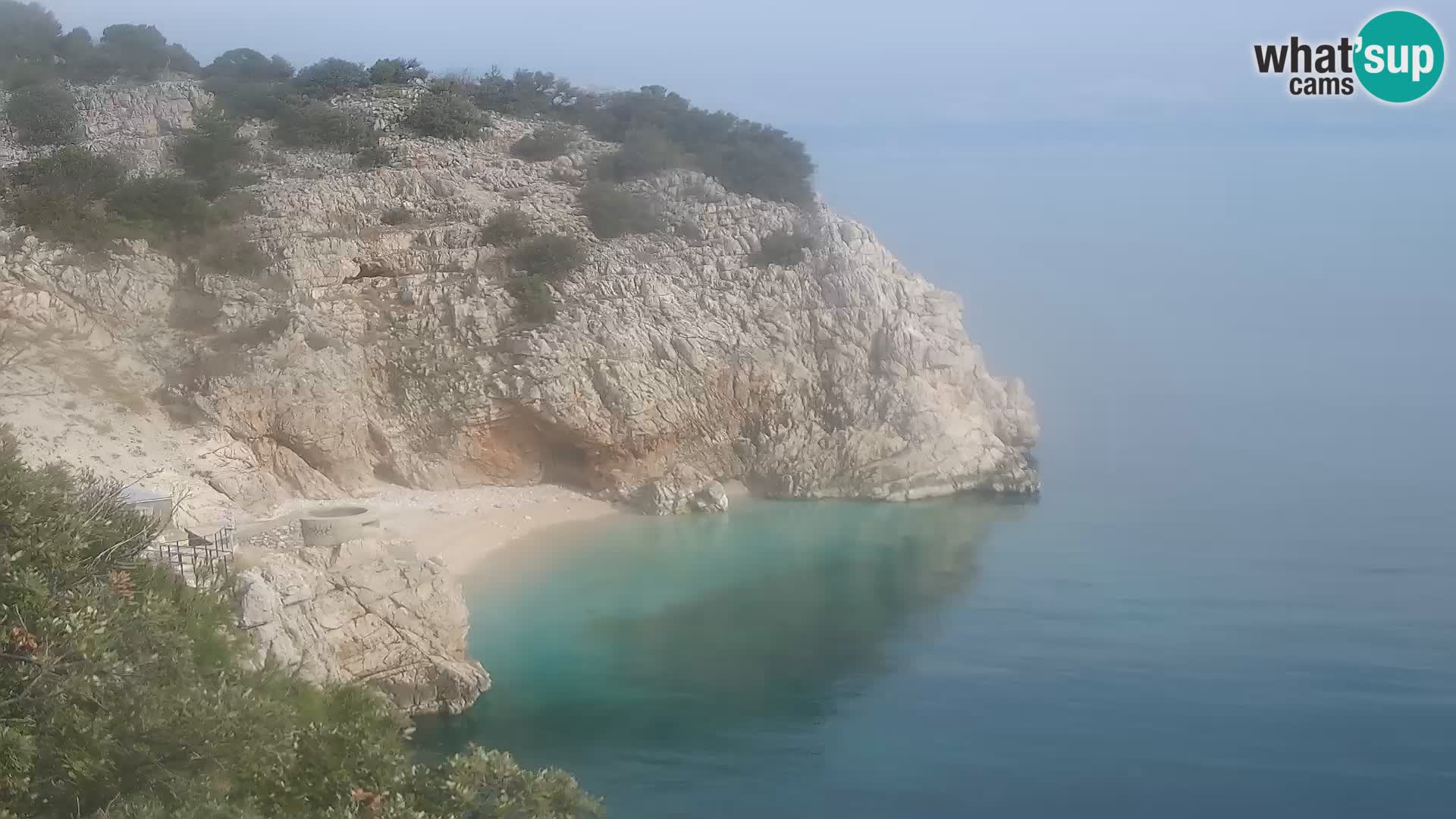 Cámara web de la playa de Brseč en Mošćenička Draga, Croacia