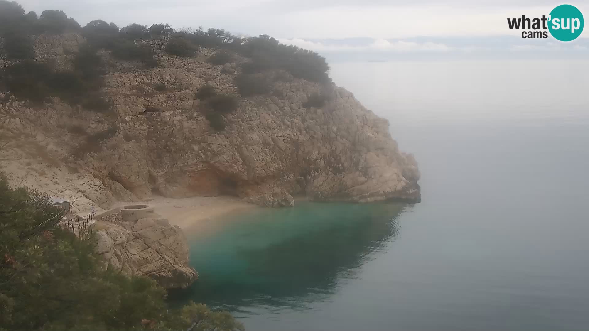 Webcam plage Brseč à Mošćenička Draga, Croatie