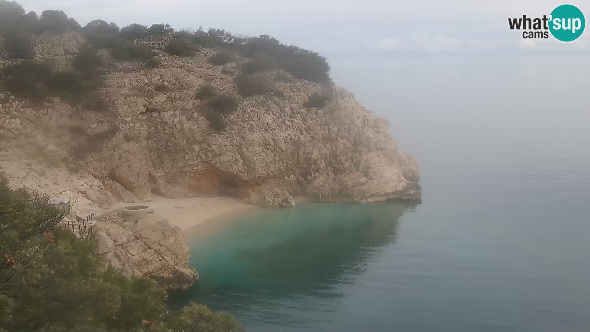 Spletna kamera Brseč plaža – Mošćenička Draga – Hrvaška