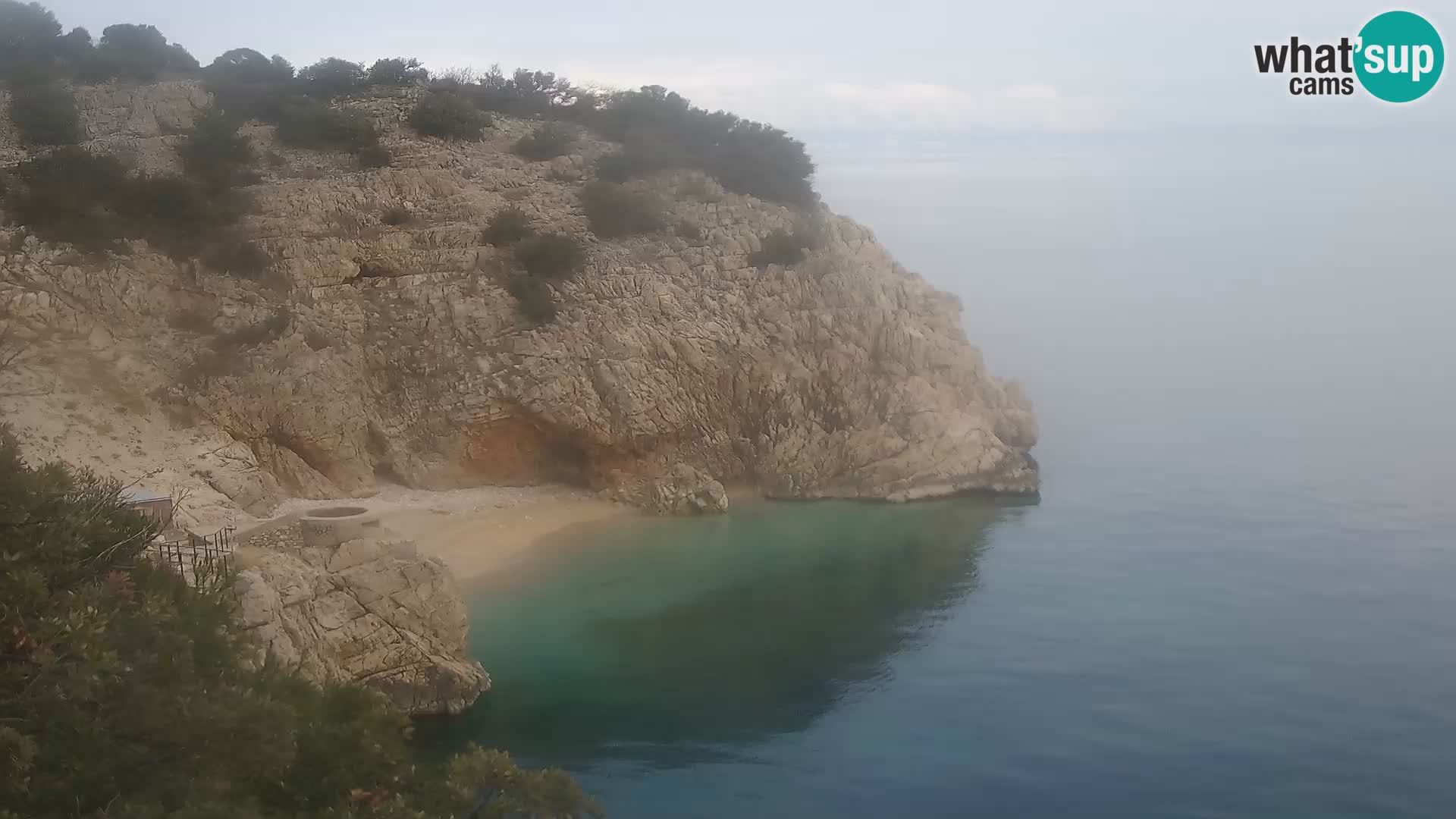 Spletna kamera Brseč plaža – Mošćenička Draga – Hrvaška