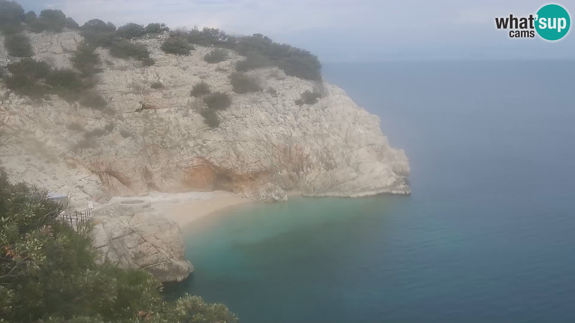 Spletna kamera Brseč plaža – Mošćenička Draga – Hrvaška