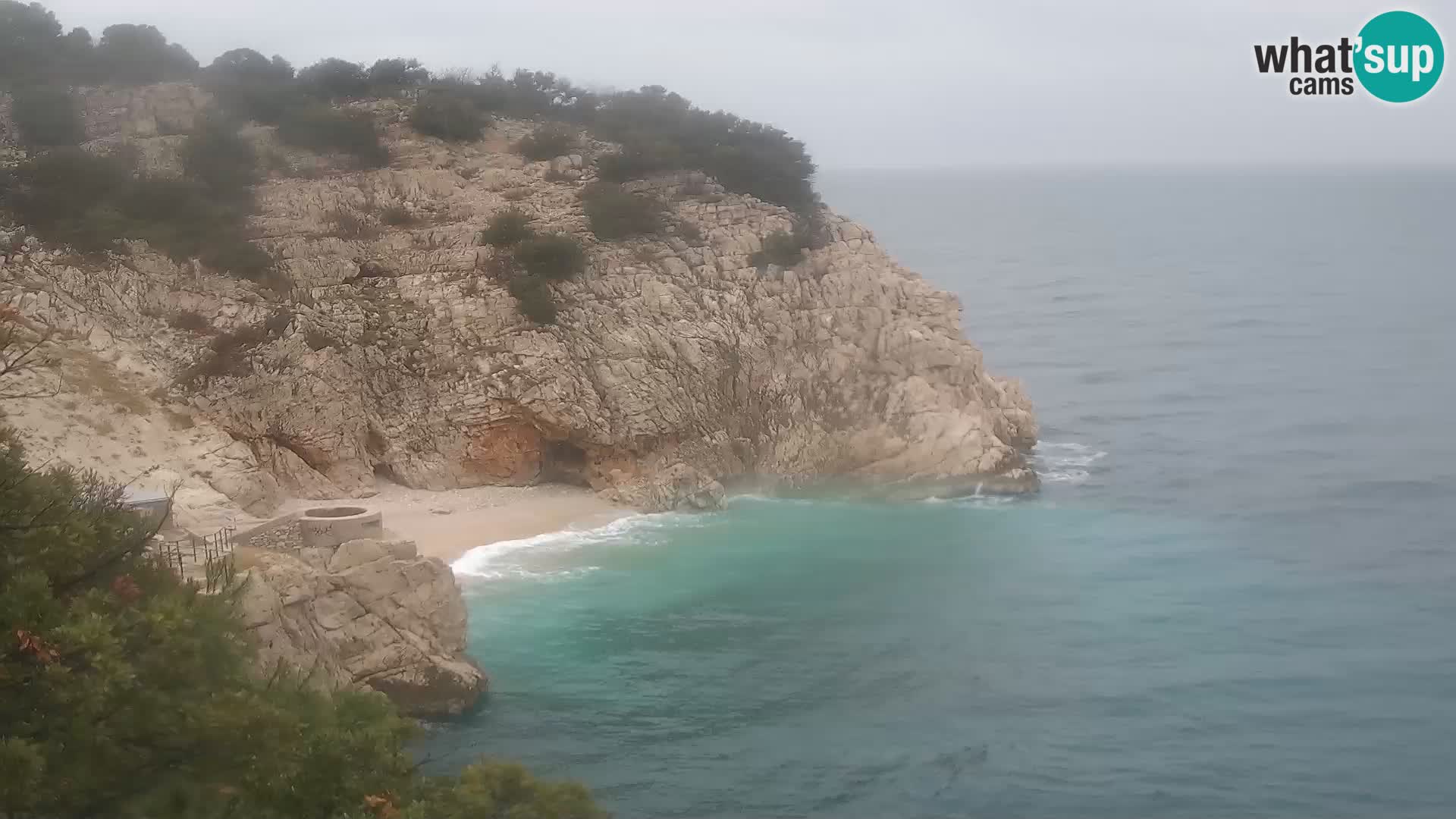 Cámara web de la playa de Brseč en Mošćenička Draga, Croacia