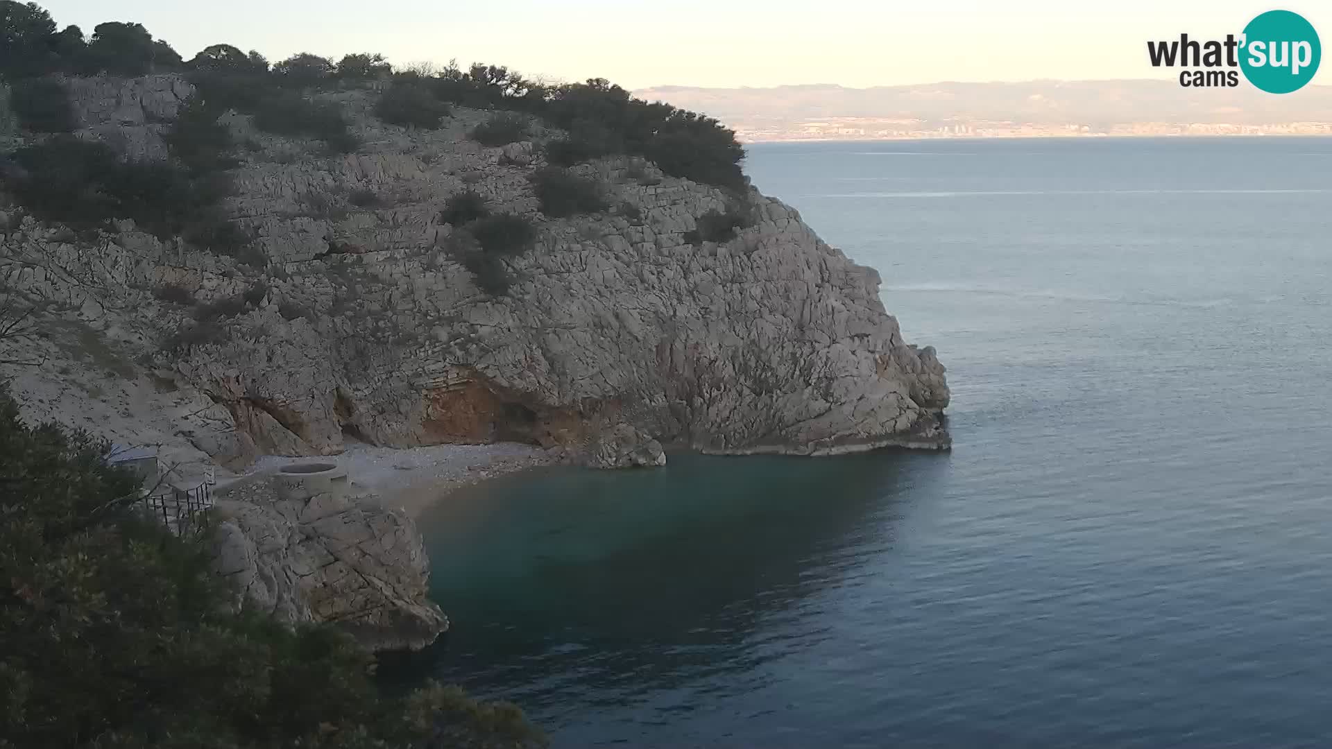 Webcam plage Brseč à Mošćenička Draga, Croatie