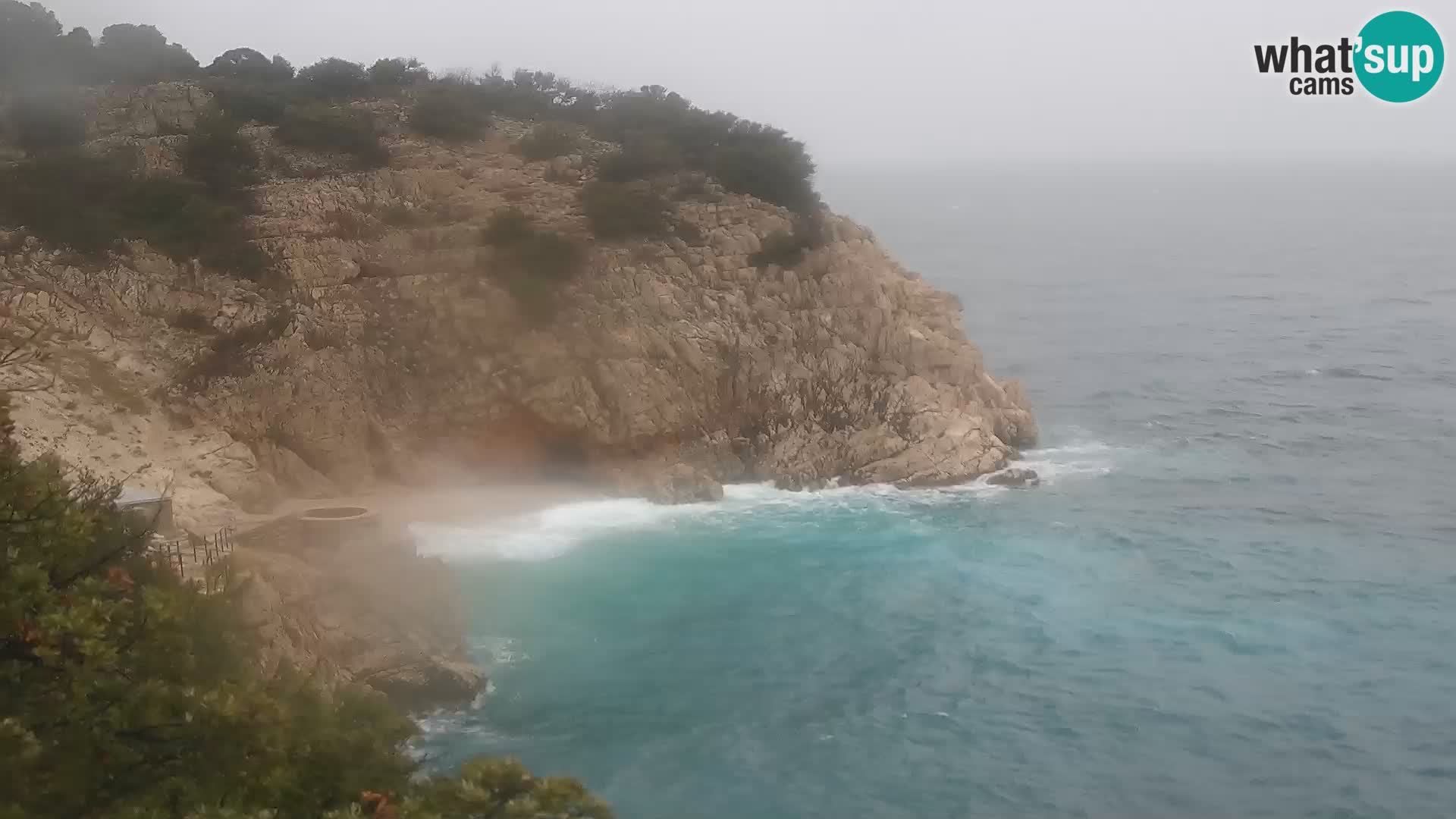 Cámara web de la playa de Brseč en Mošćenička Draga, Croacia