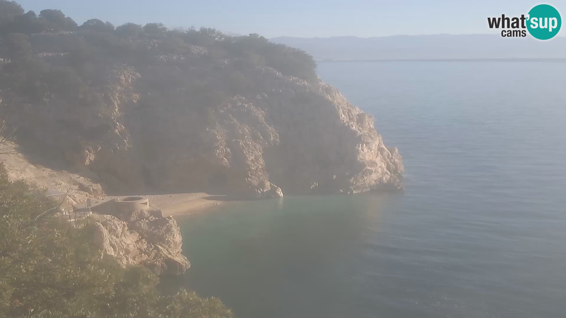 Webcam plage Brseč à Mošćenička Draga, Croatie