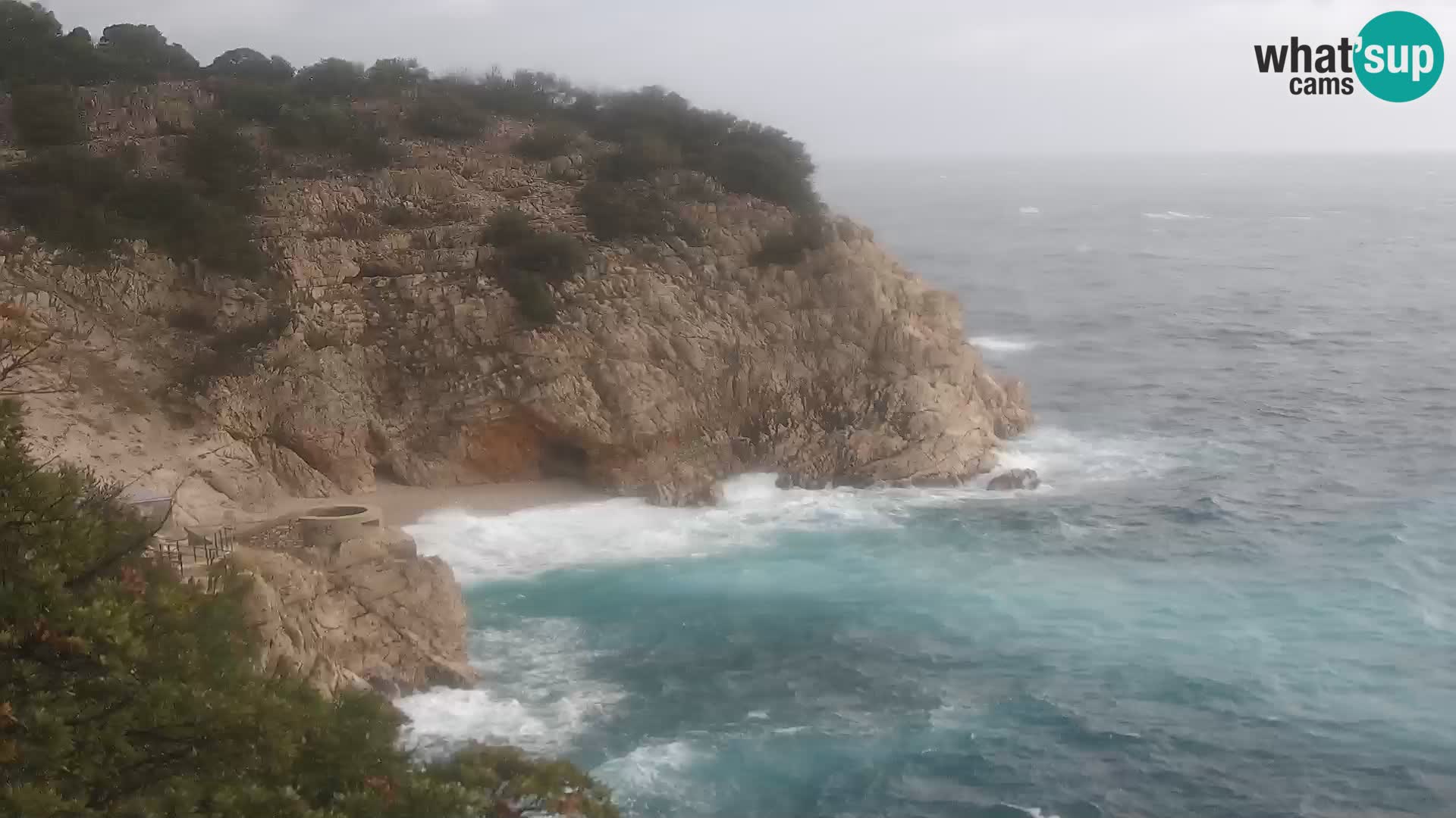 Cámara web de la playa de Brseč en Mošćenička Draga, Croacia