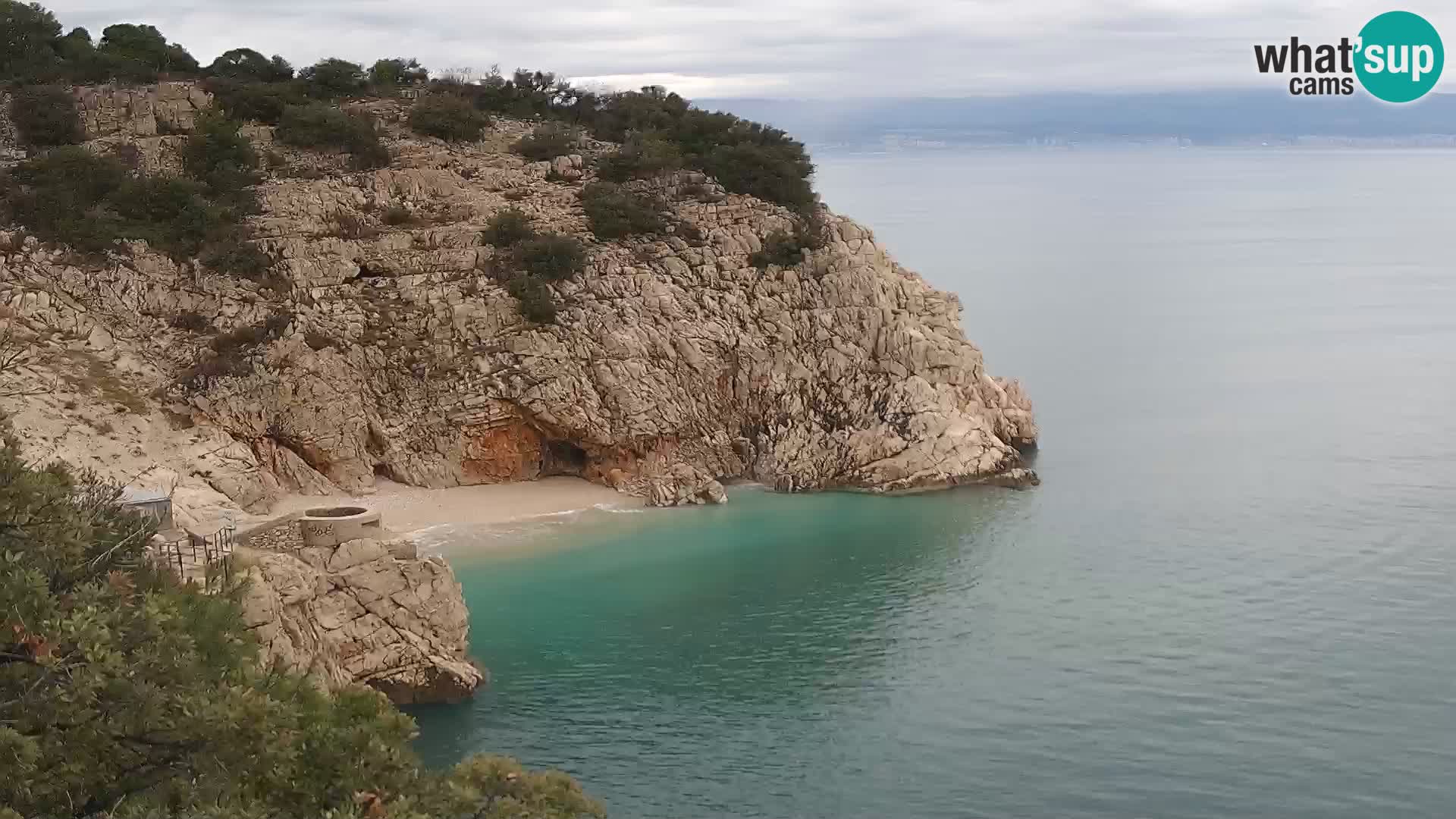 Cámara web de la playa de Brseč en Mošćenička Draga, Croacia