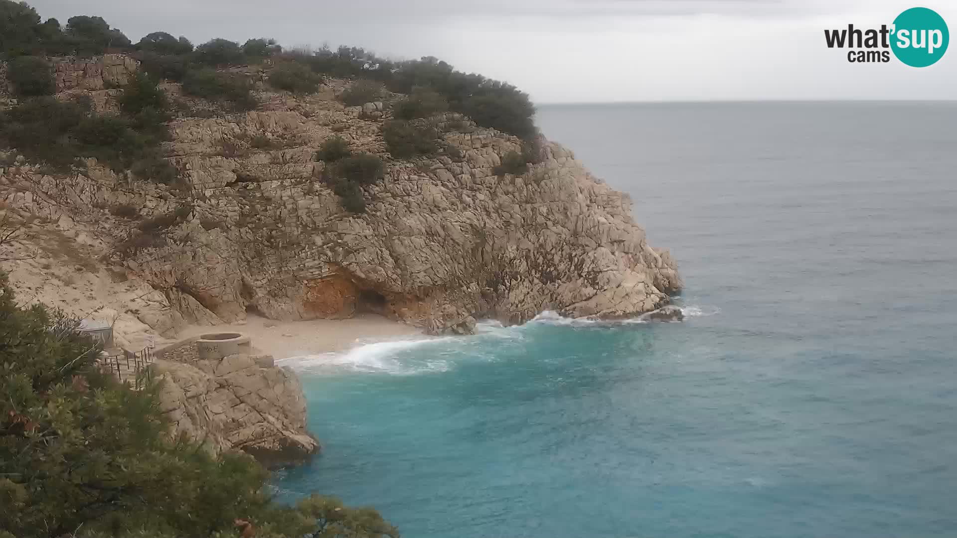 Webcam plage Brseč à Mošćenička Draga, Croatie