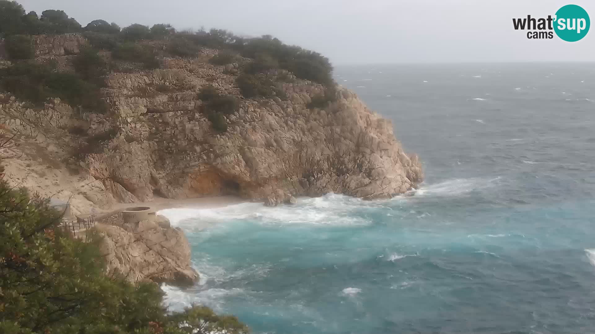 Cámara web de la playa de Brseč en Mošćenička Draga, Croacia