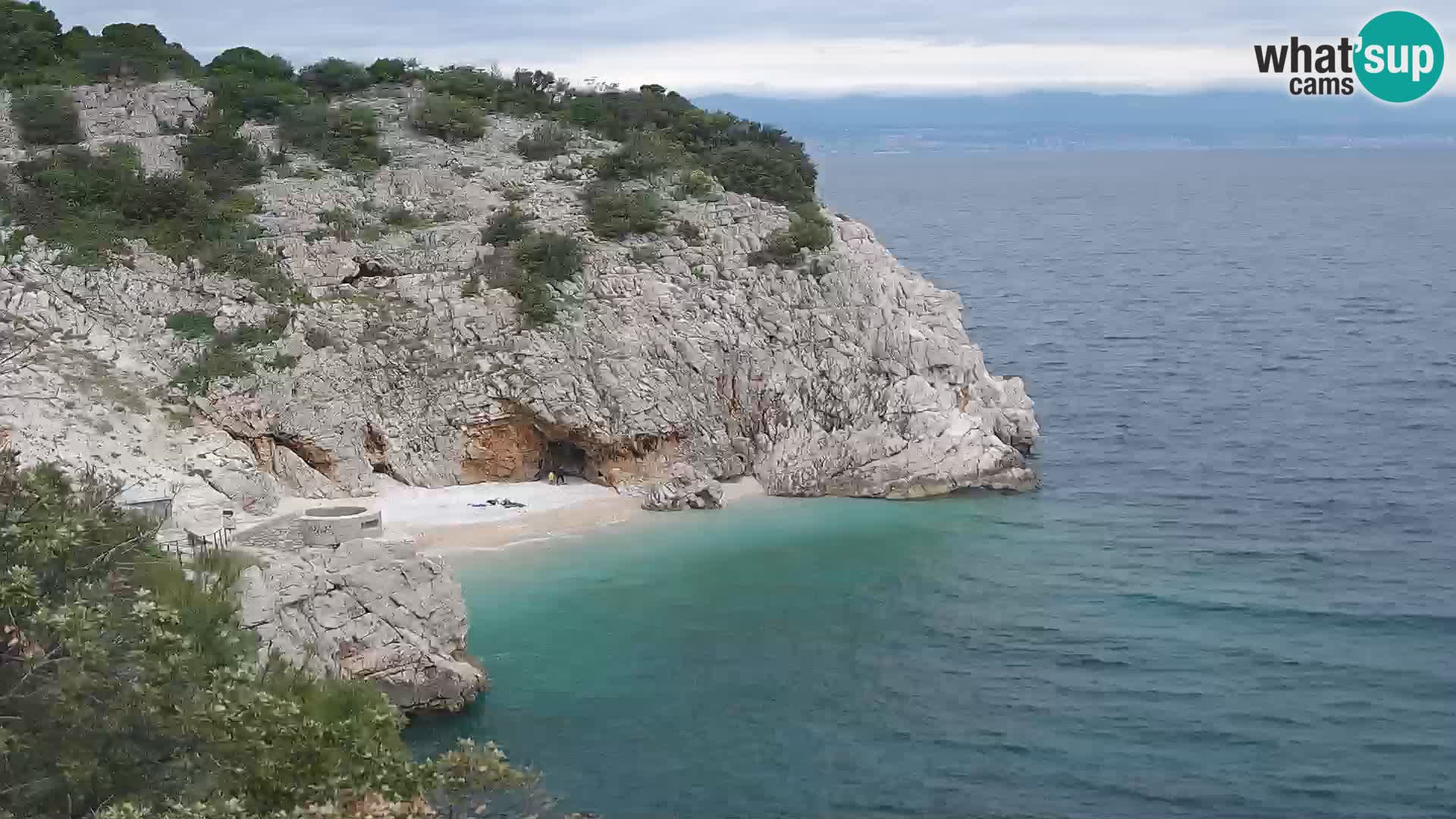 Webcam plage Brseč à Mošćenička Draga, Croatie