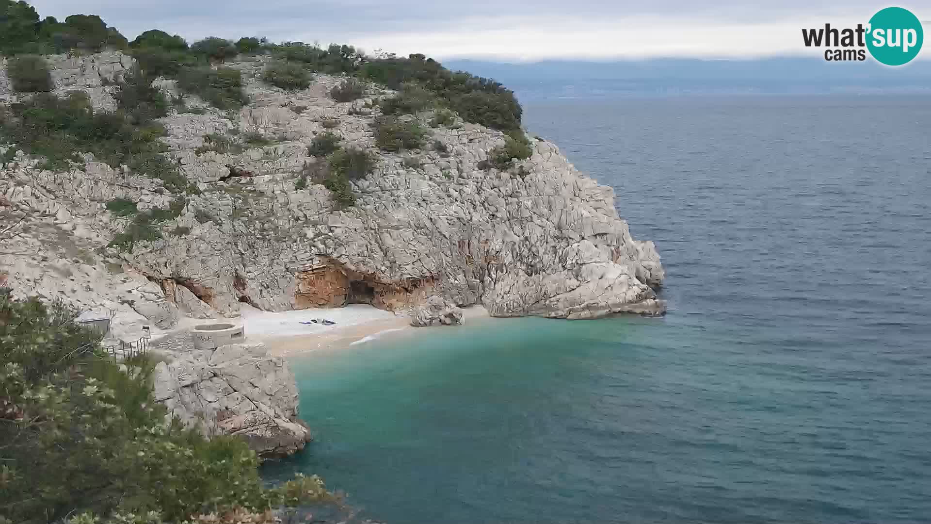 Spletna kamera Brseč plaža – Mošćenička Draga – Hrvaška