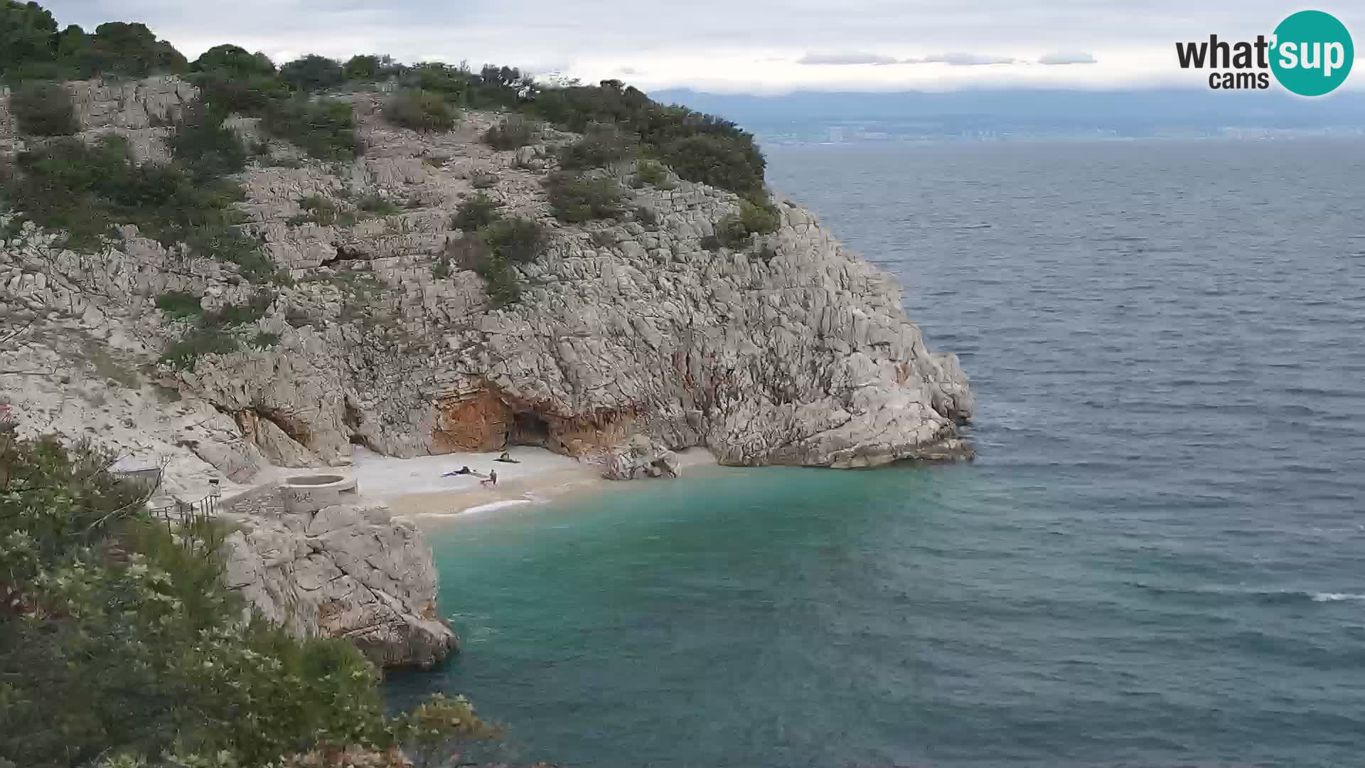 Cámara web de la playa de Brseč en Mošćenička Draga, Croacia