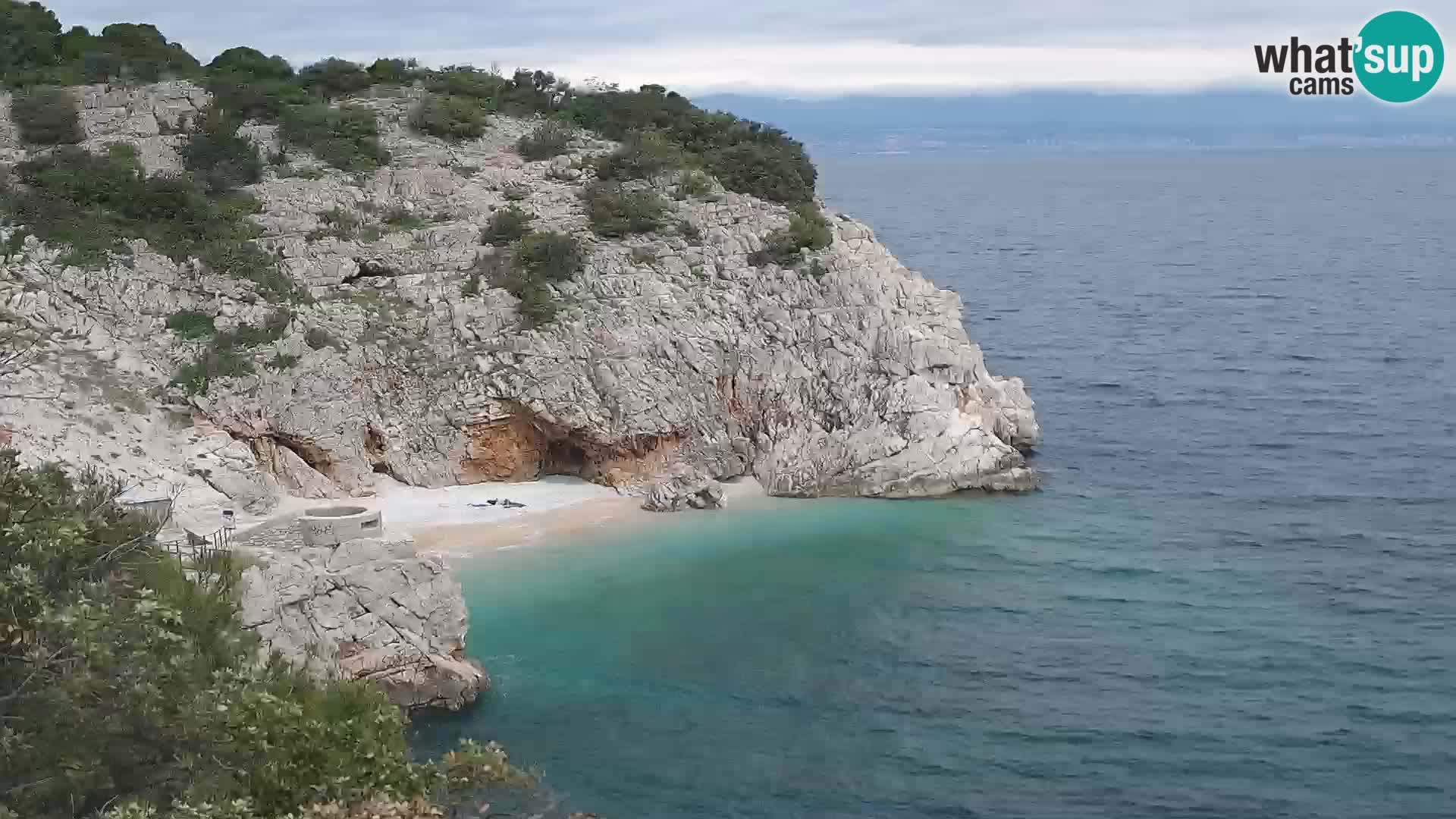 Cámara web de la playa de Brseč en Mošćenička Draga, Croacia