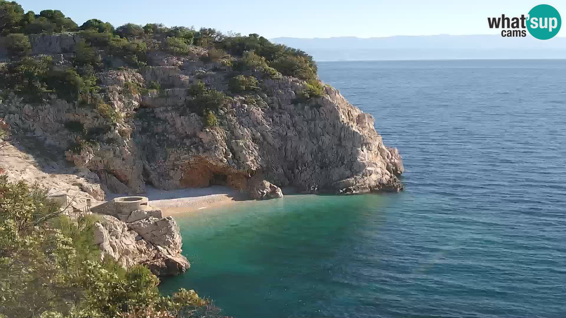 Spletna kamera Brseč plaža – Mošćenička Draga – Hrvaška