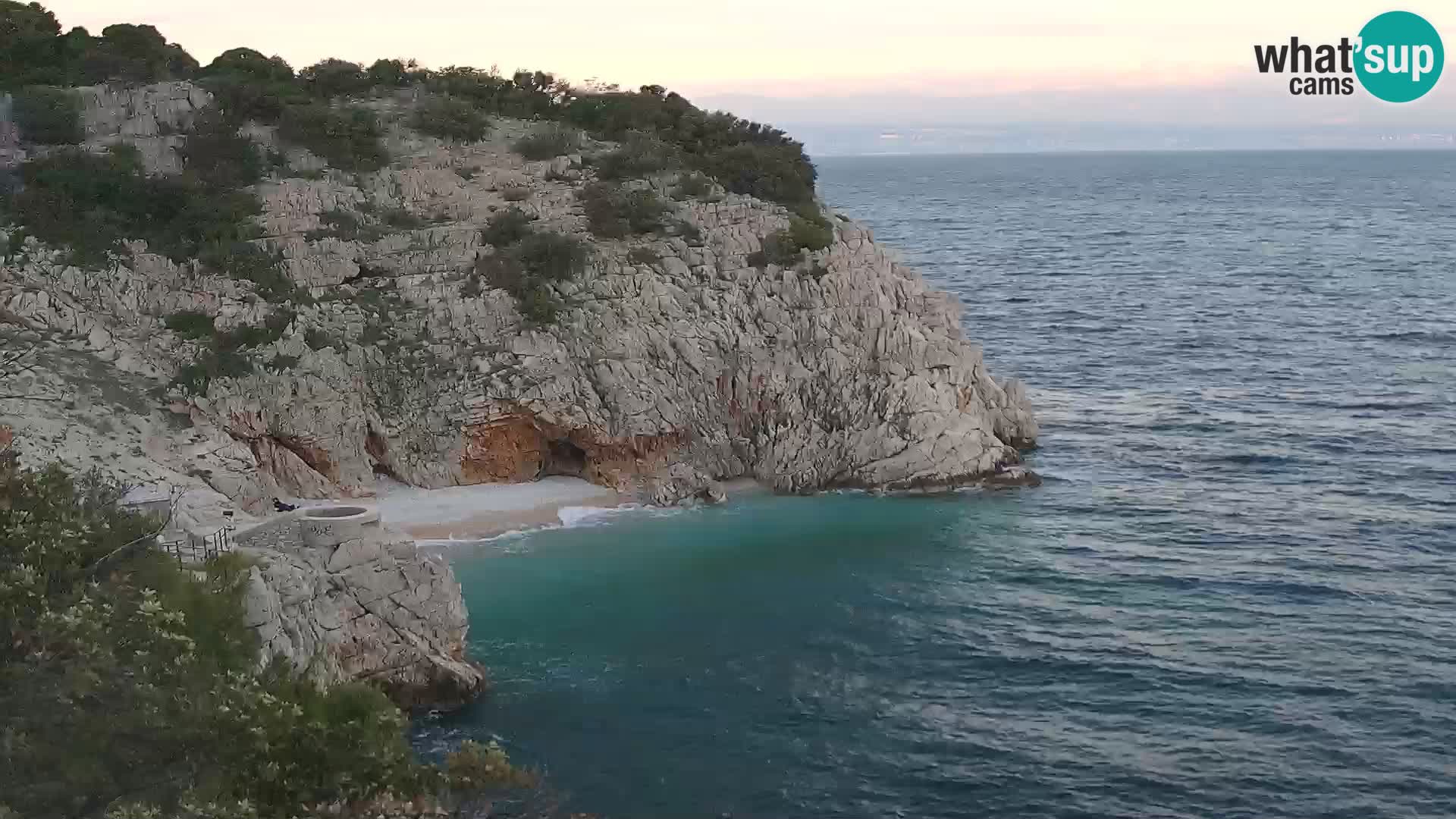Webcam plage Brseč à Mošćenička Draga, Croatie