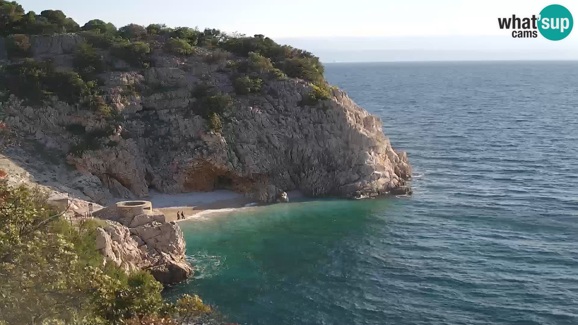Webcam plage Brseč à Mošćenička Draga, Croatie