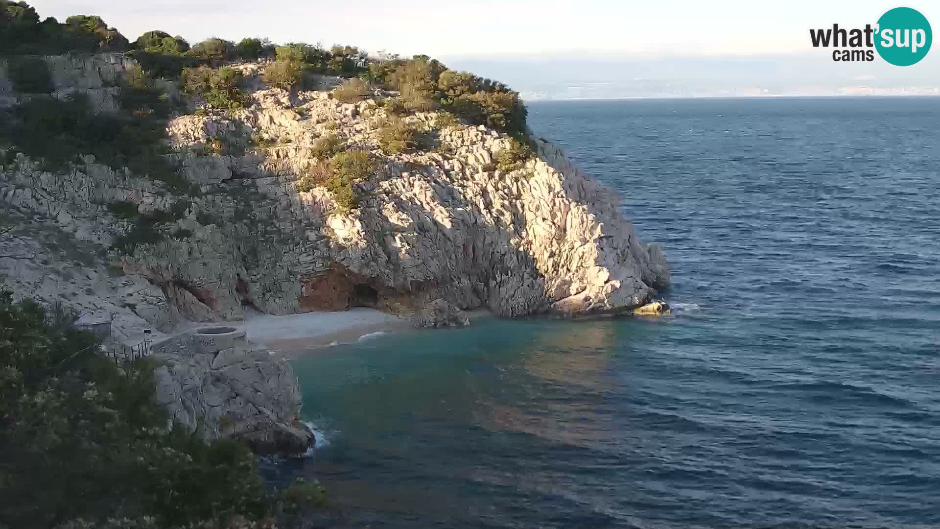 Webcam plage Brseč à Mošćenička Draga, Croatie