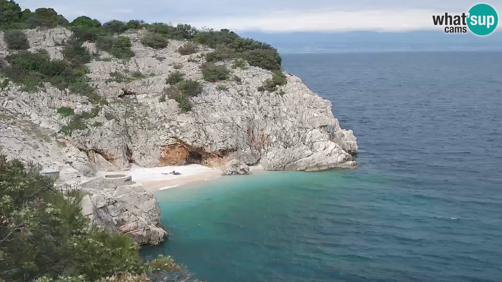 Spletna kamera Brseč plaža – Mošćenička Draga – Hrvaška