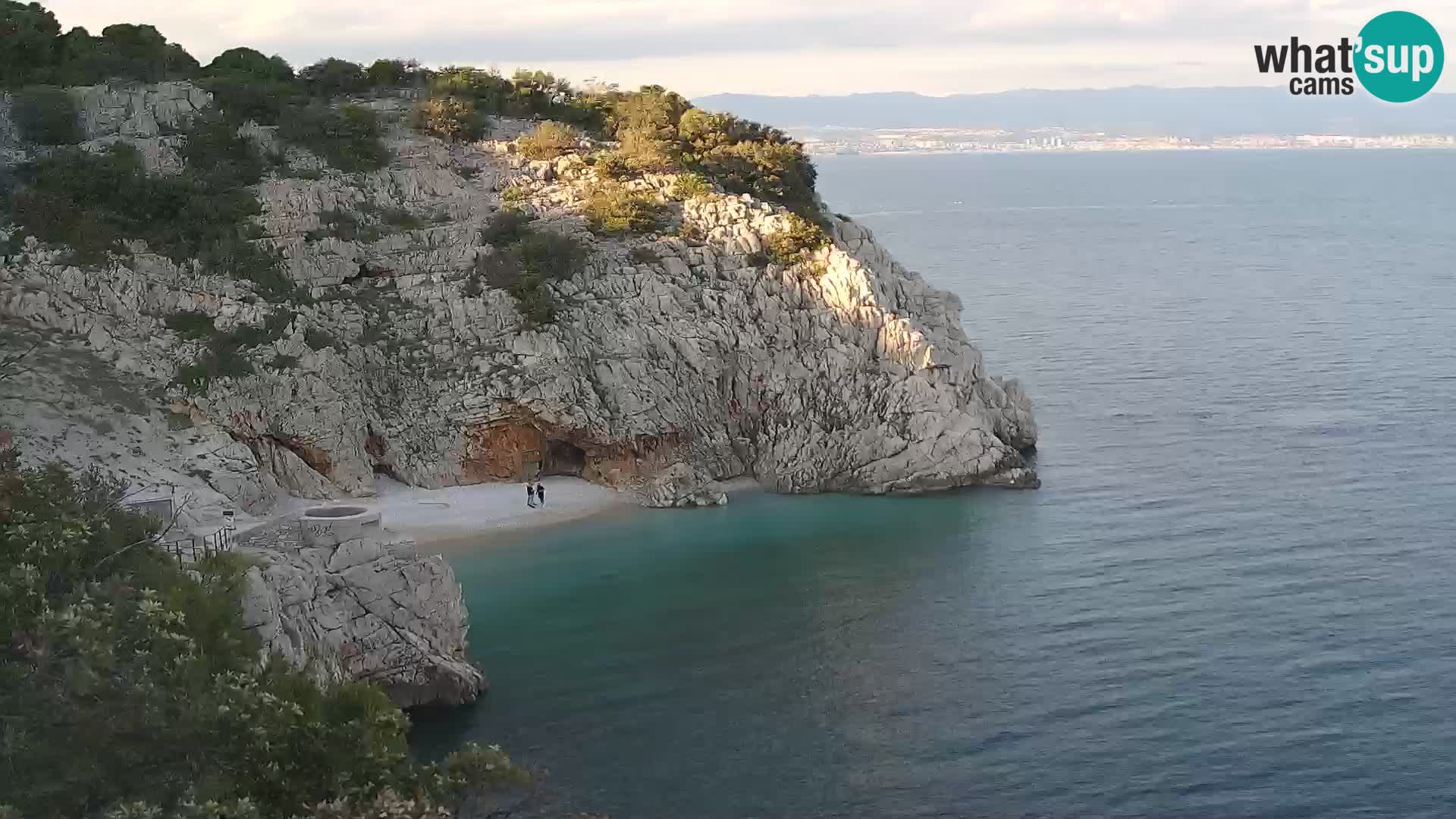 Webcam plage Brseč à Mošćenička Draga, Croatie