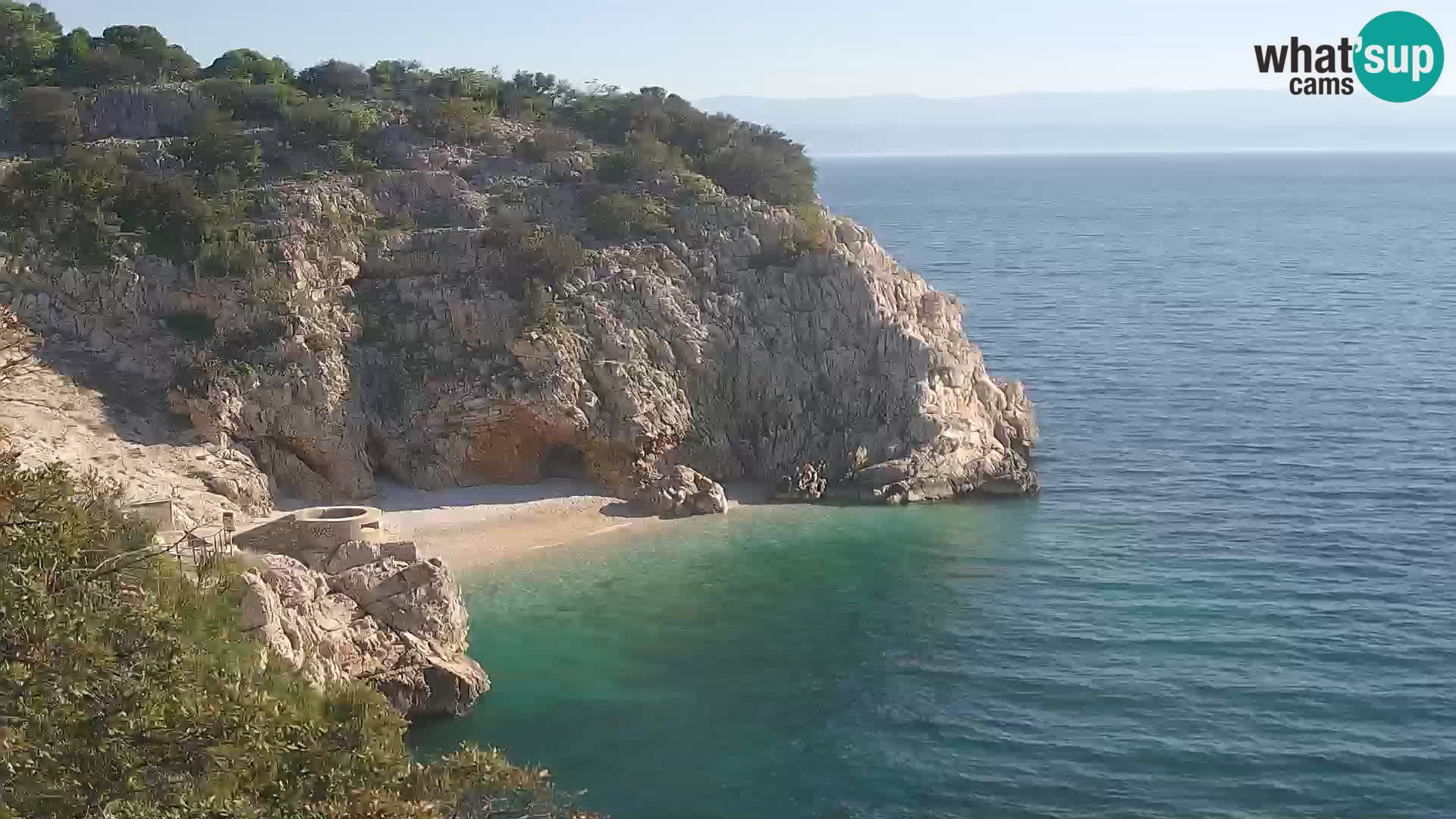 Spletna kamera Brseč plaža – Mošćenička Draga – Hrvaška