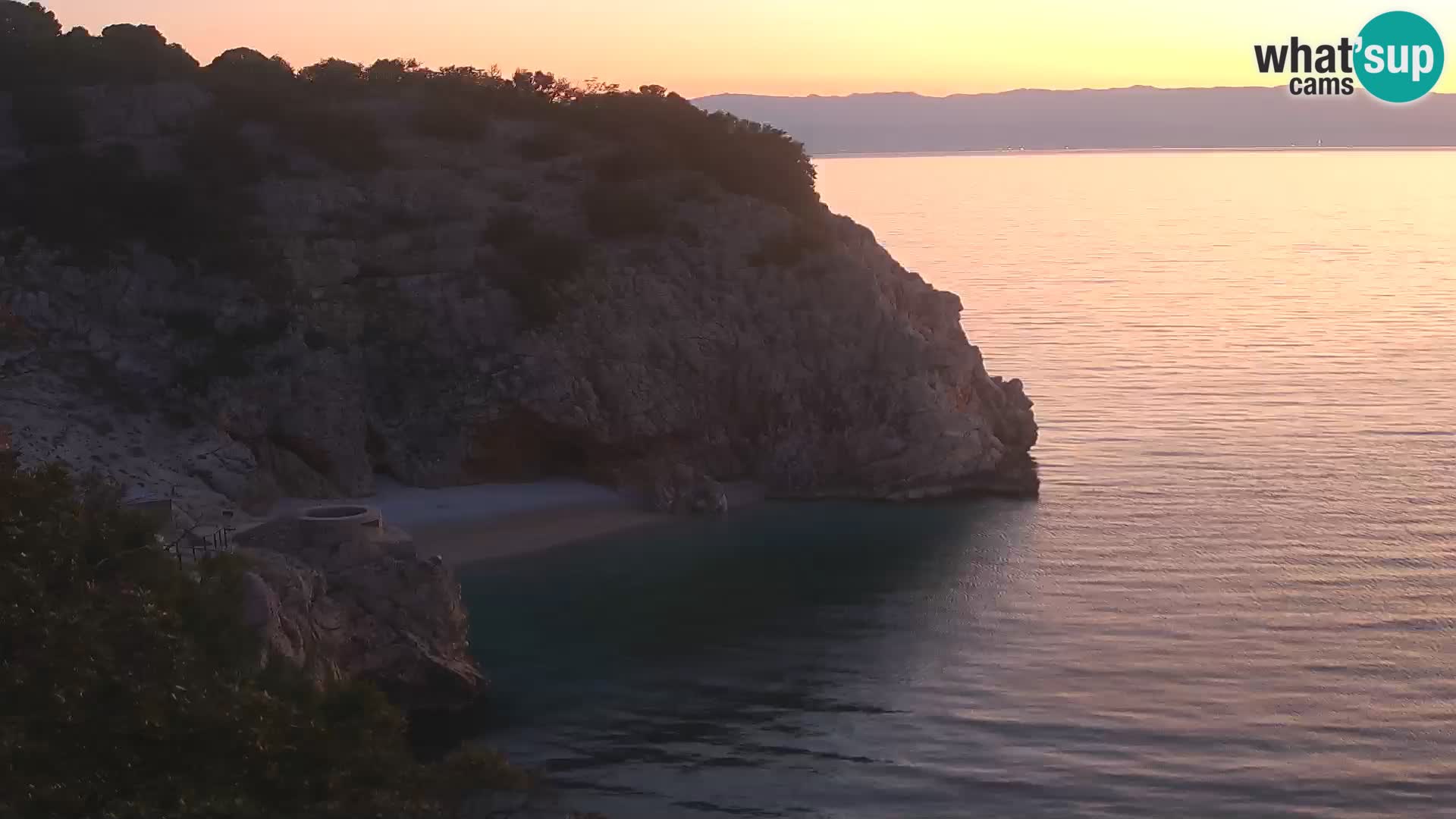 Spletna kamera Brseč plaža – Mošćenička Draga – Hrvaška
