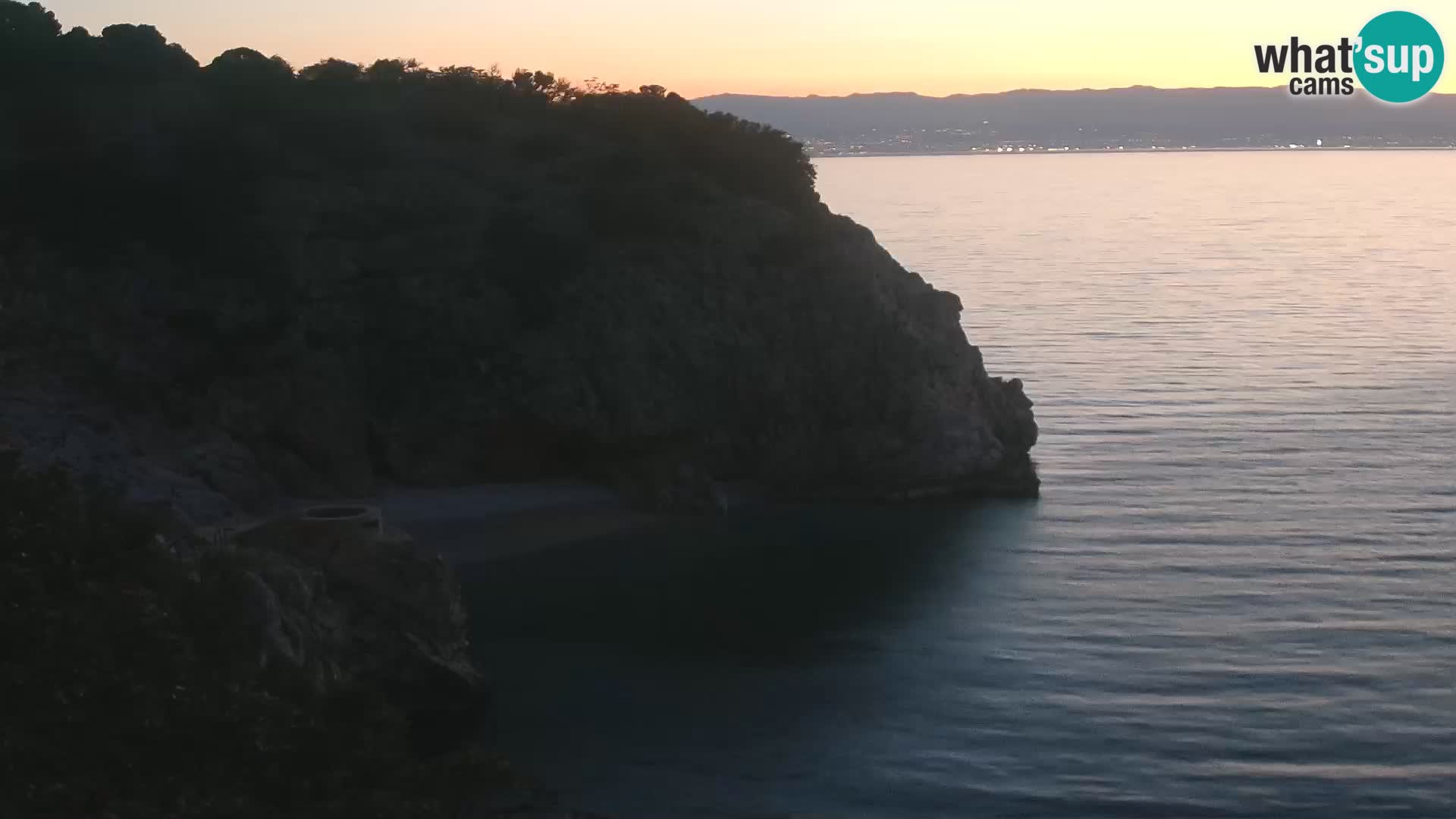 Webcam plage Brseč à Mošćenička Draga, Croatie