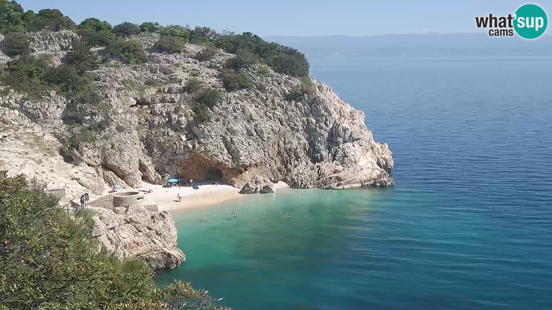 Cámara web de la playa de Brseč en Mošćenička Draga, Croacia