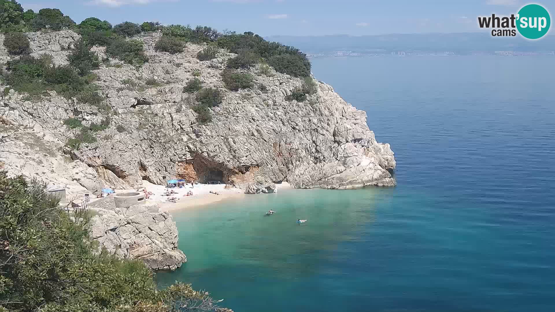 Spletna kamera Brseč plaža – Mošćenička Draga – Hrvaška
