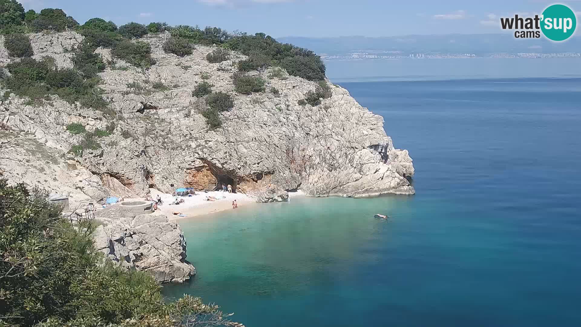 Webcam plage Brseč à Mošćenička Draga, Croatie