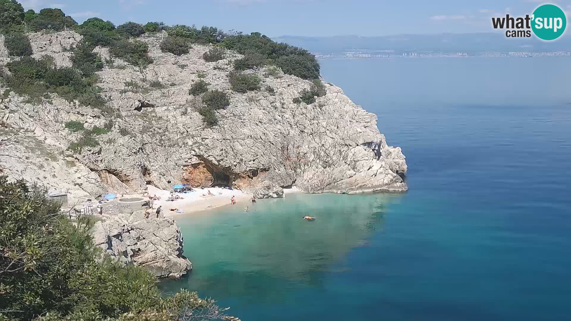 Webcam plage Brseč à Mošćenička Draga, Croatie