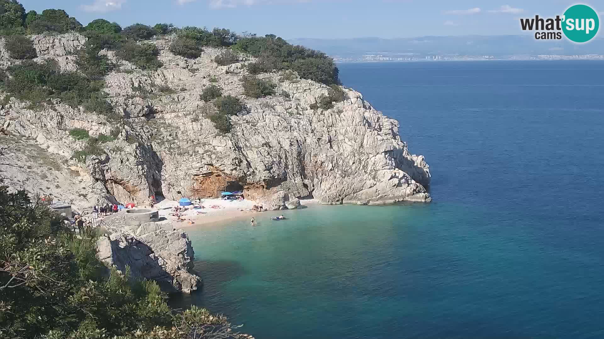 Spletna kamera Brseč plaža – Mošćenička Draga – Hrvaška