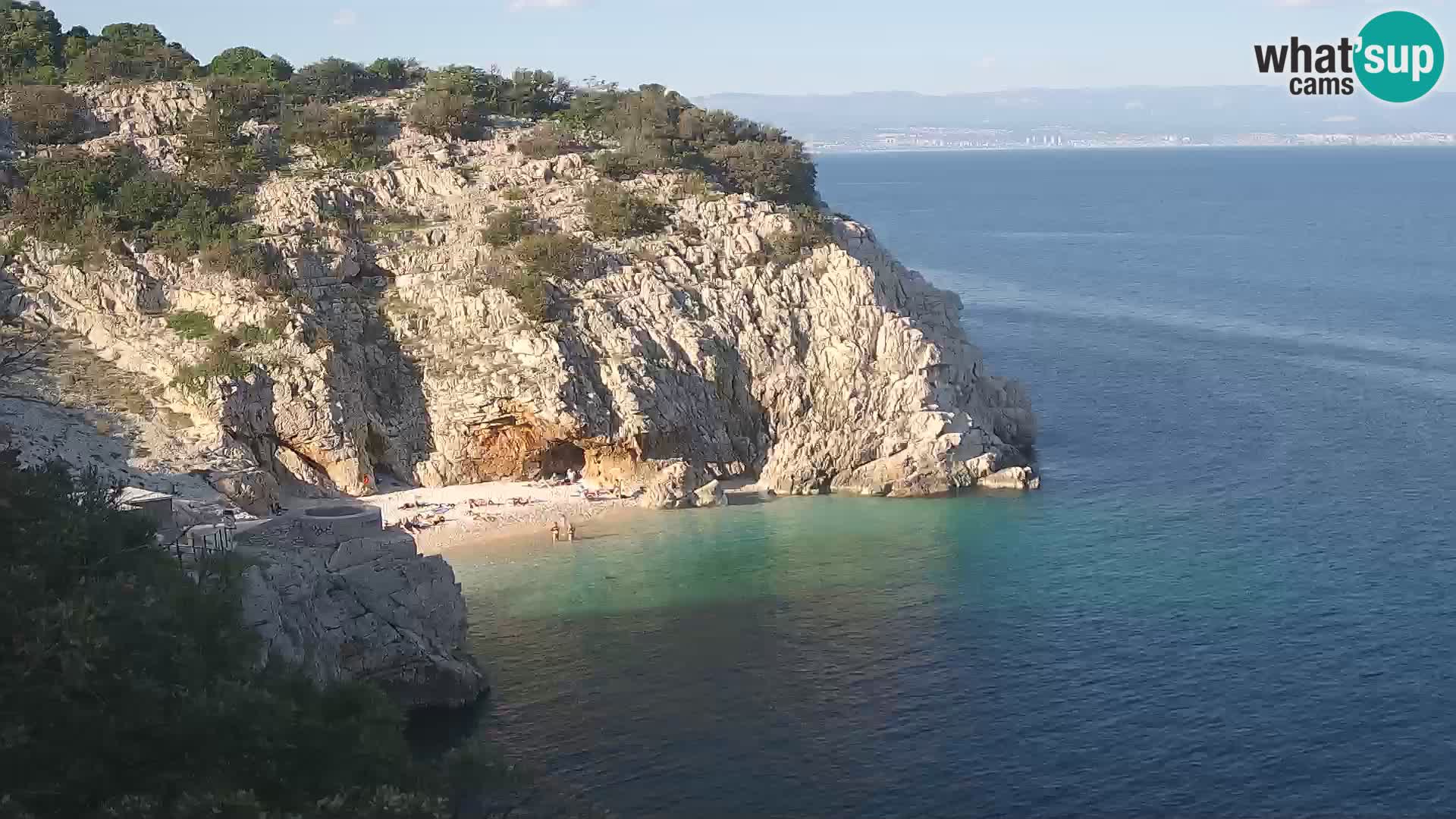 Webcam plage Brseč à Mošćenička Draga, Croatie