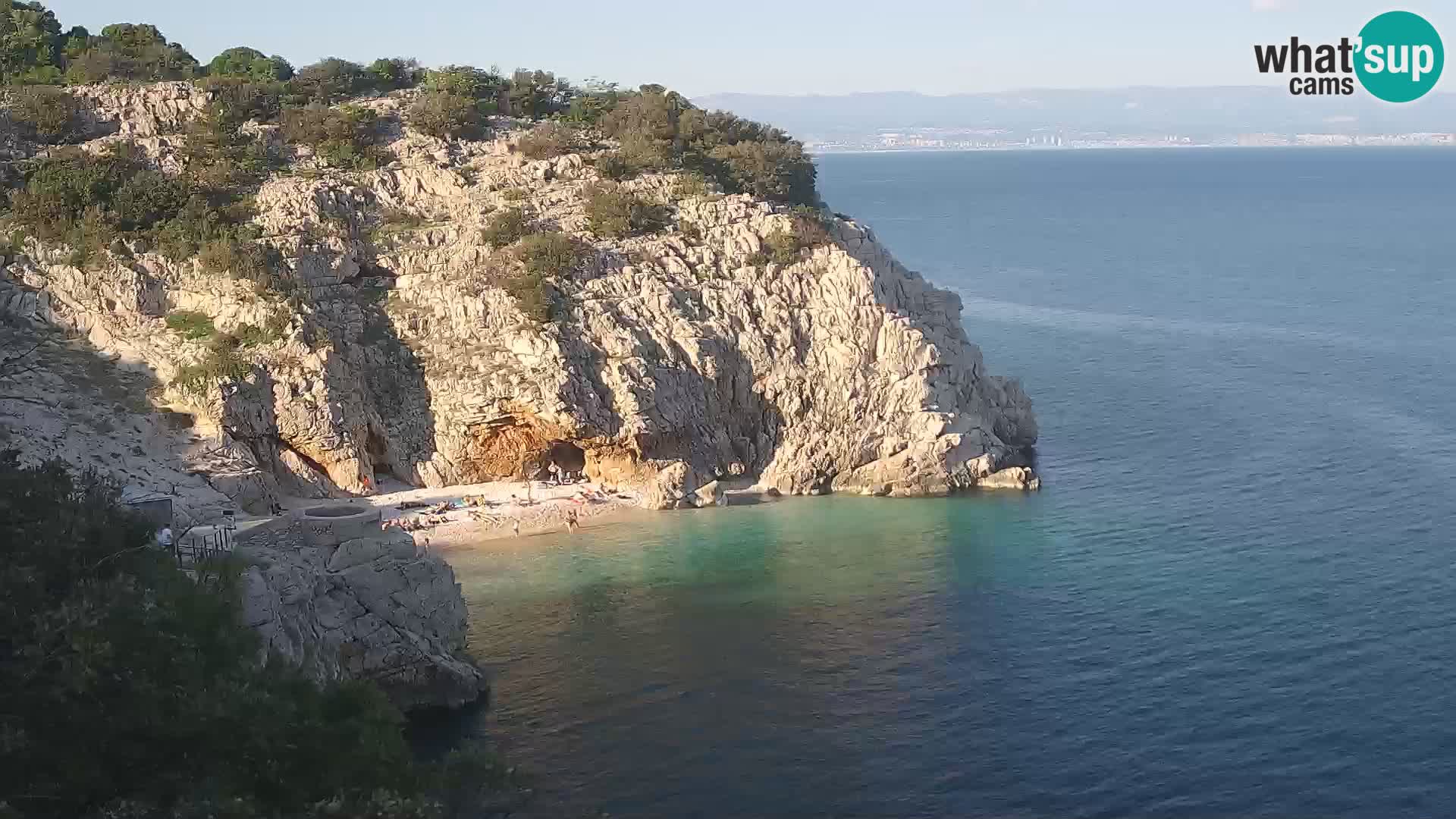 Webcam plage Brseč à Mošćenička Draga, Croatie