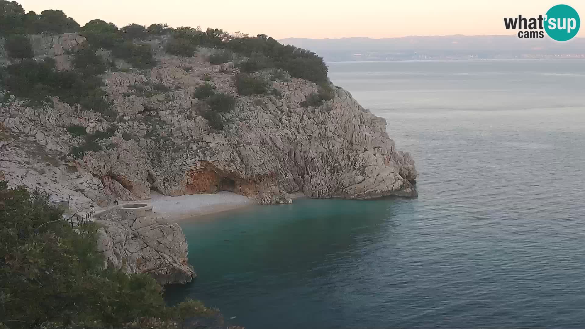 Cámara web de la playa de Brseč en Mošćenička Draga, Croacia