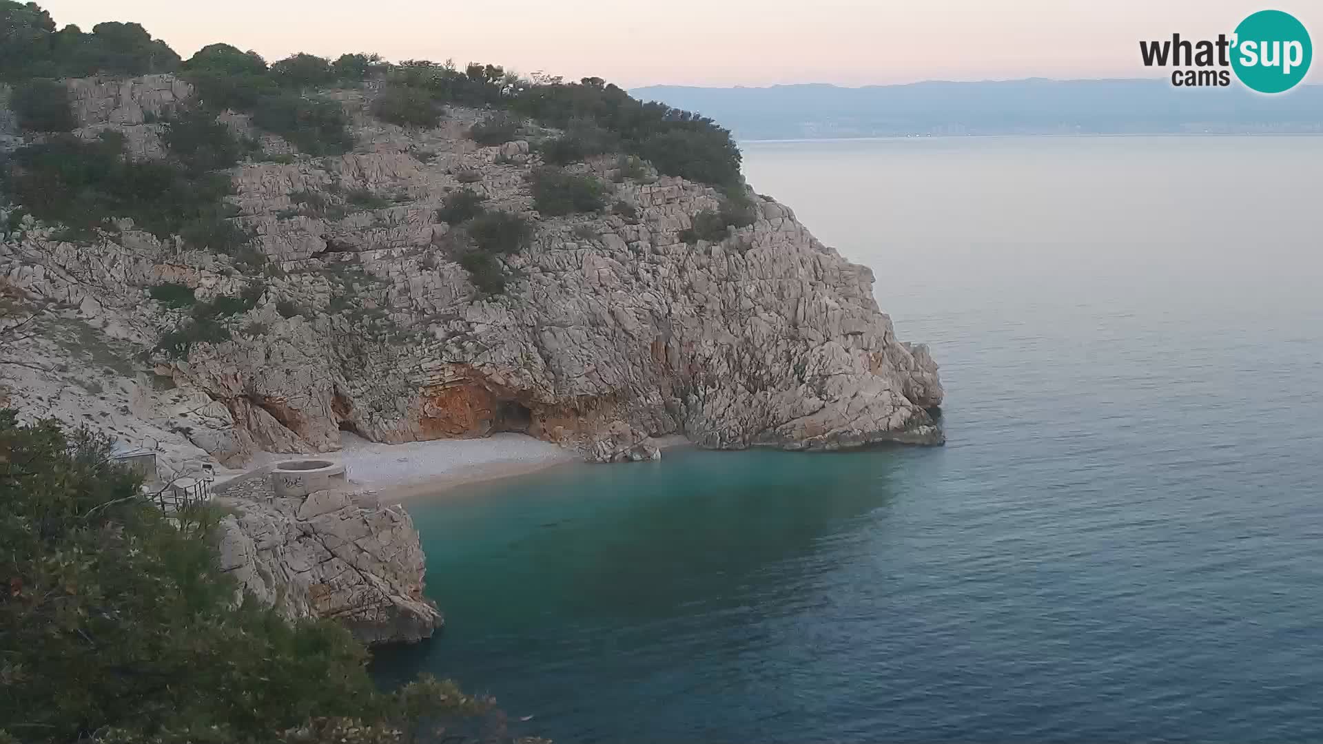 Webcam plage Brseč à Mošćenička Draga, Croatie