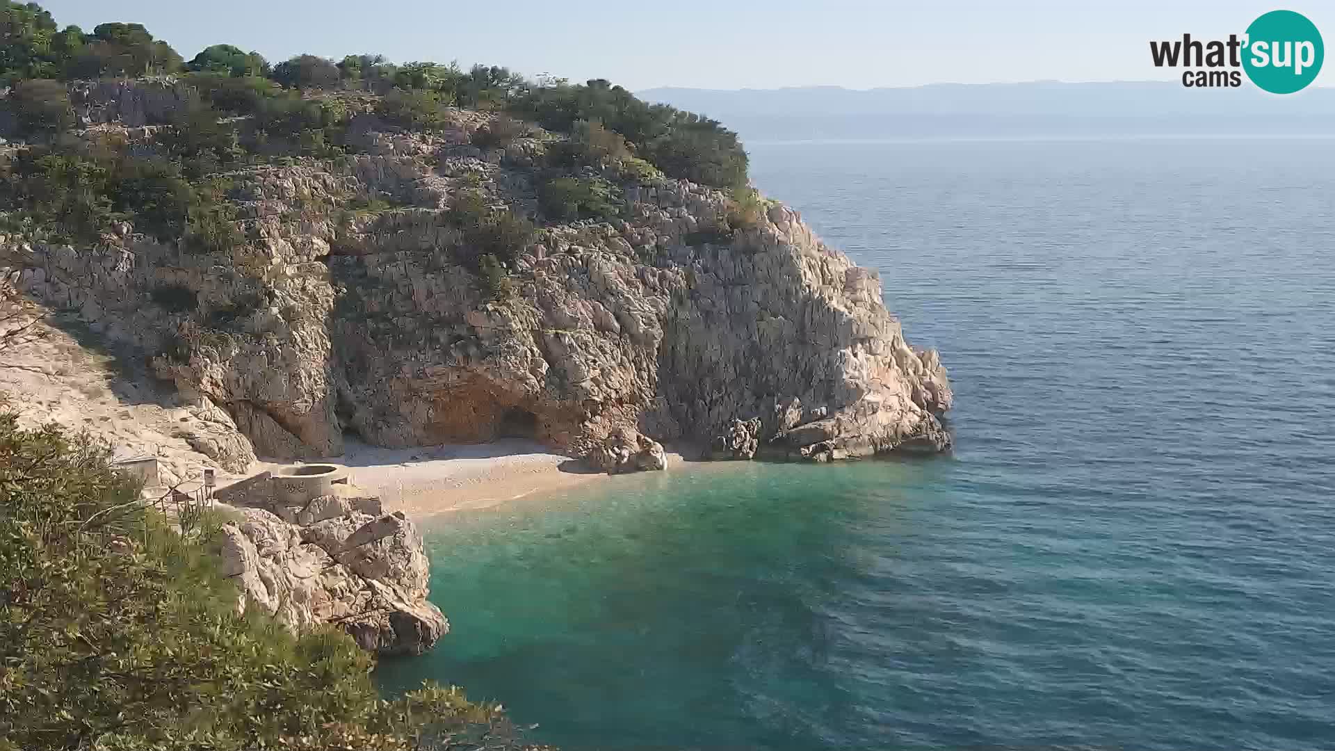 Cámara web de la playa de Brseč en Mošćenička Draga, Croacia