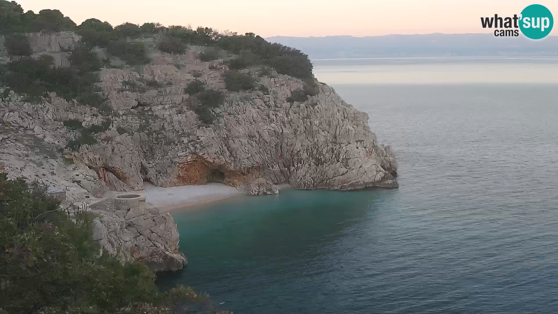 Cámara web de la playa de Brseč en Mošćenička Draga, Croacia