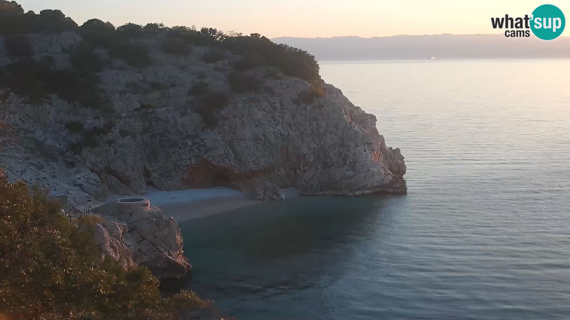 Webcam plage Brseč à Mošćenička Draga, Croatie